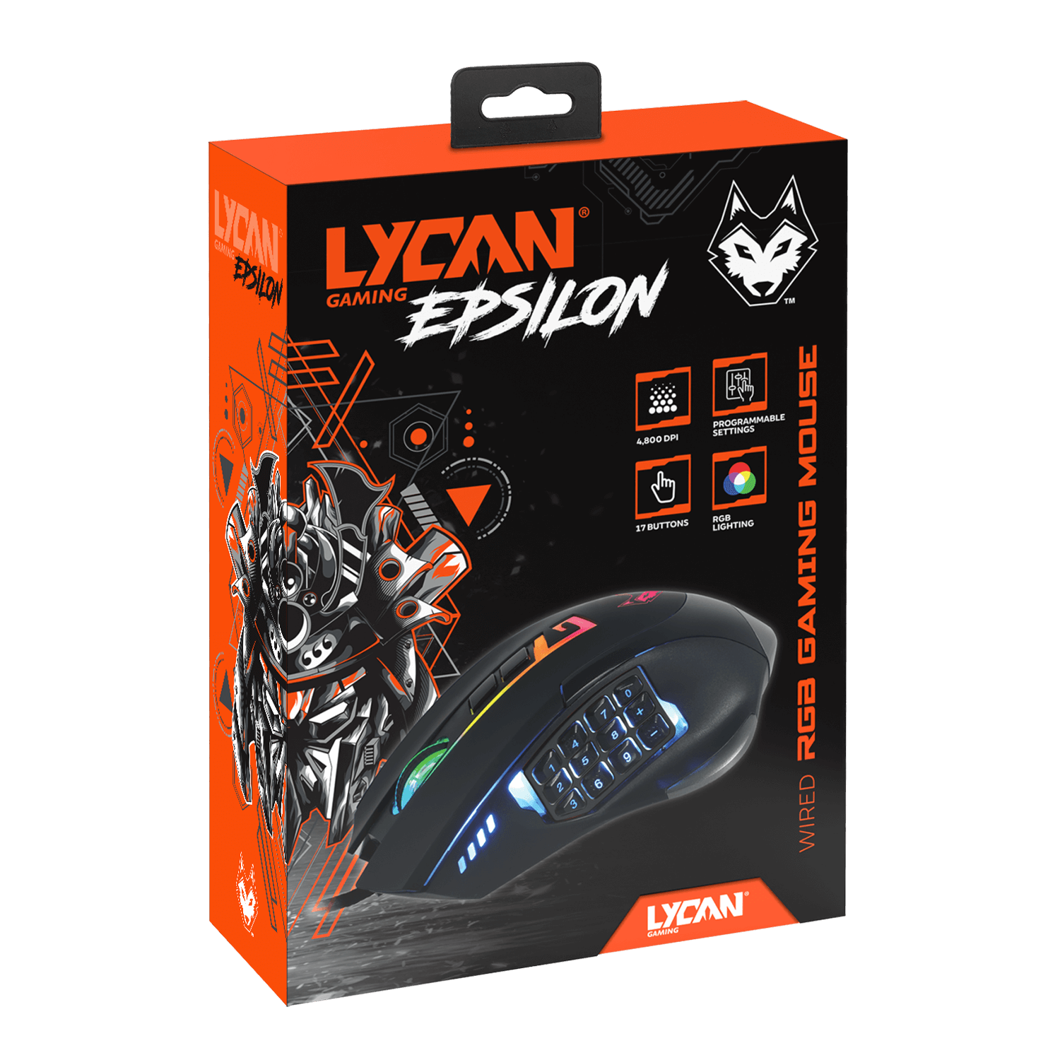 Epsilon Wired MMO Gaming Mouse with RGB