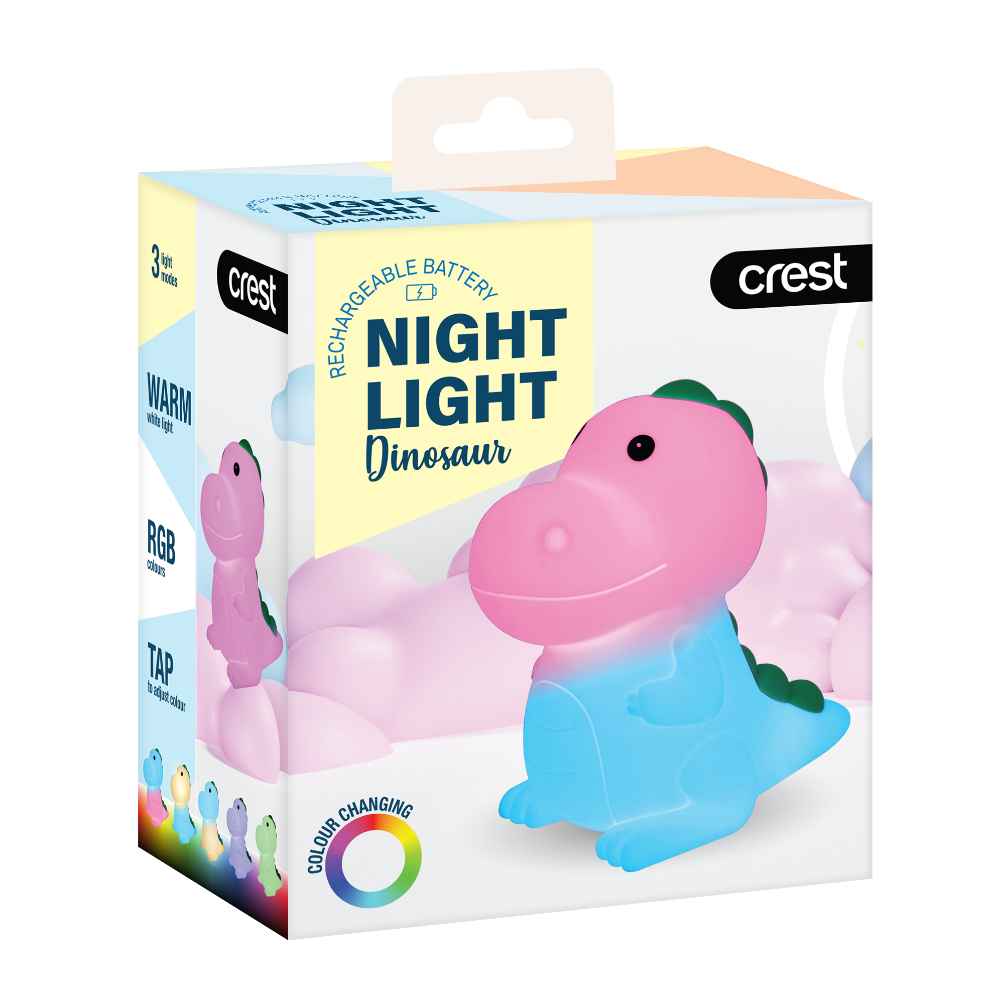 Large LED Kids Night Light Dinosaur