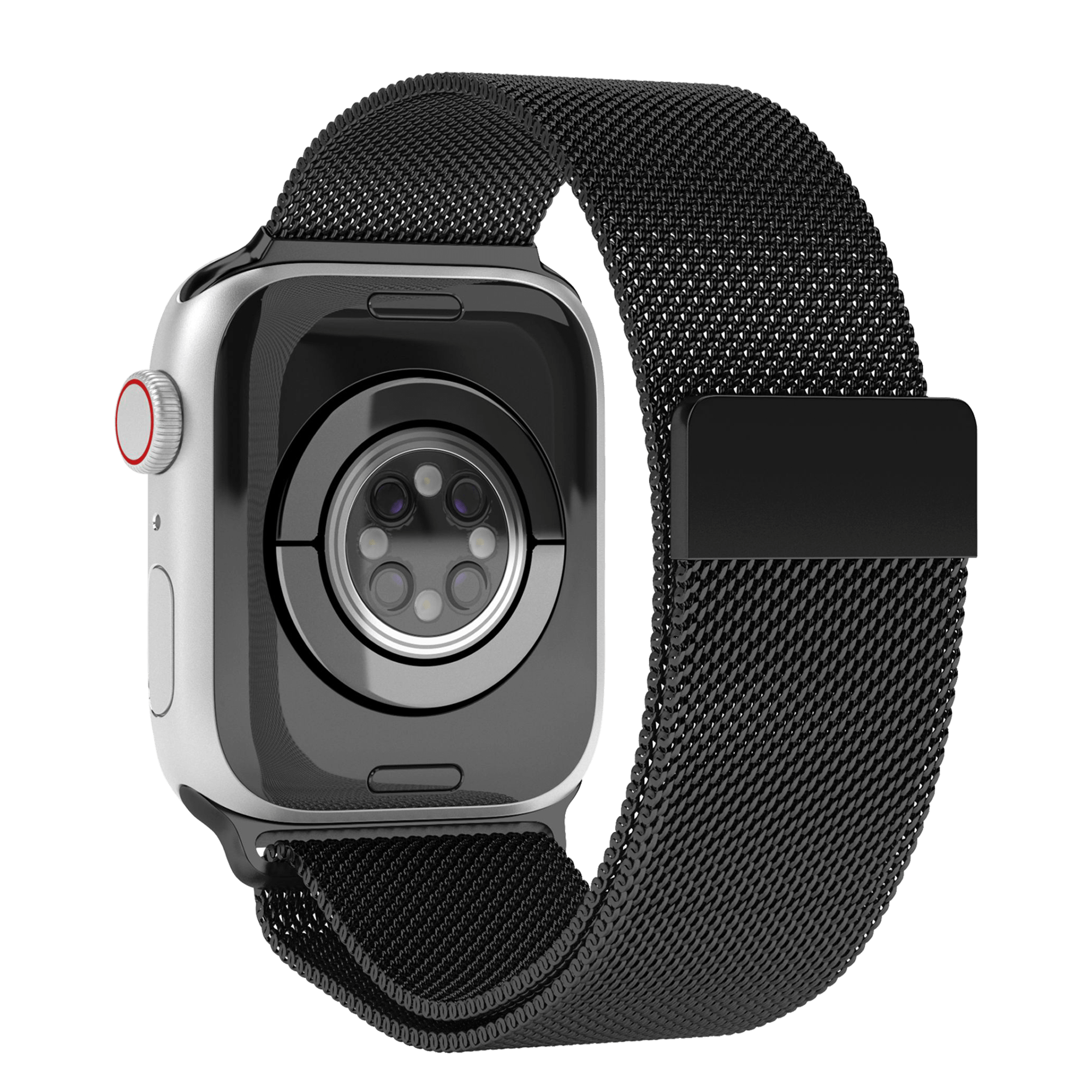 Crest Milanese Watch Strap 42-49mm Black