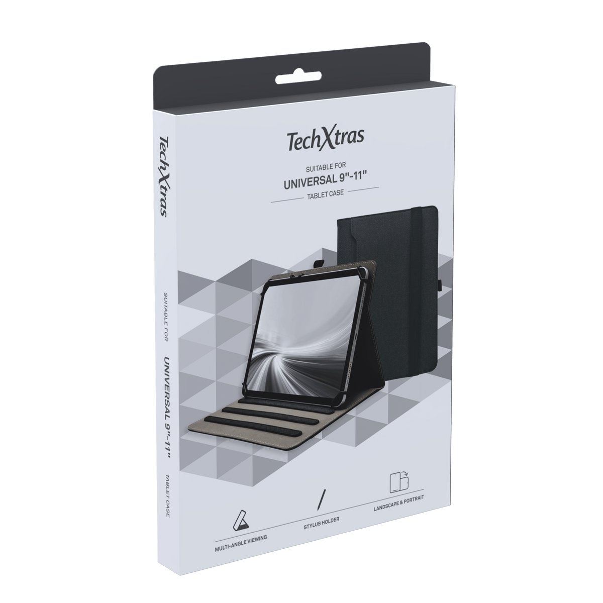 TechXtras Universal Tablet Case 9"-11" Fabric - Black