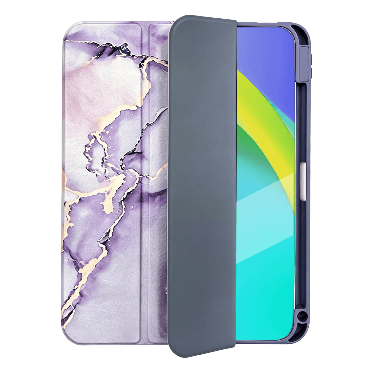 TechXtras Tablet Case Folio iPad 11" A16/10.9" 10th Gen - Marble Lavender