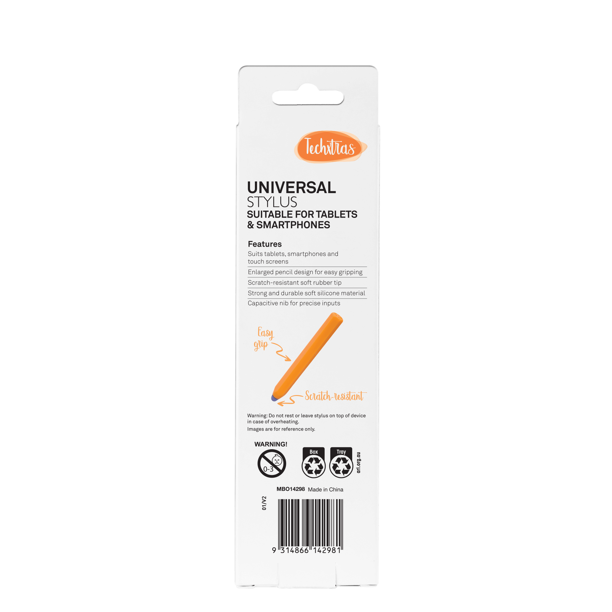 TechXtras Universal Stylus Pen Orange