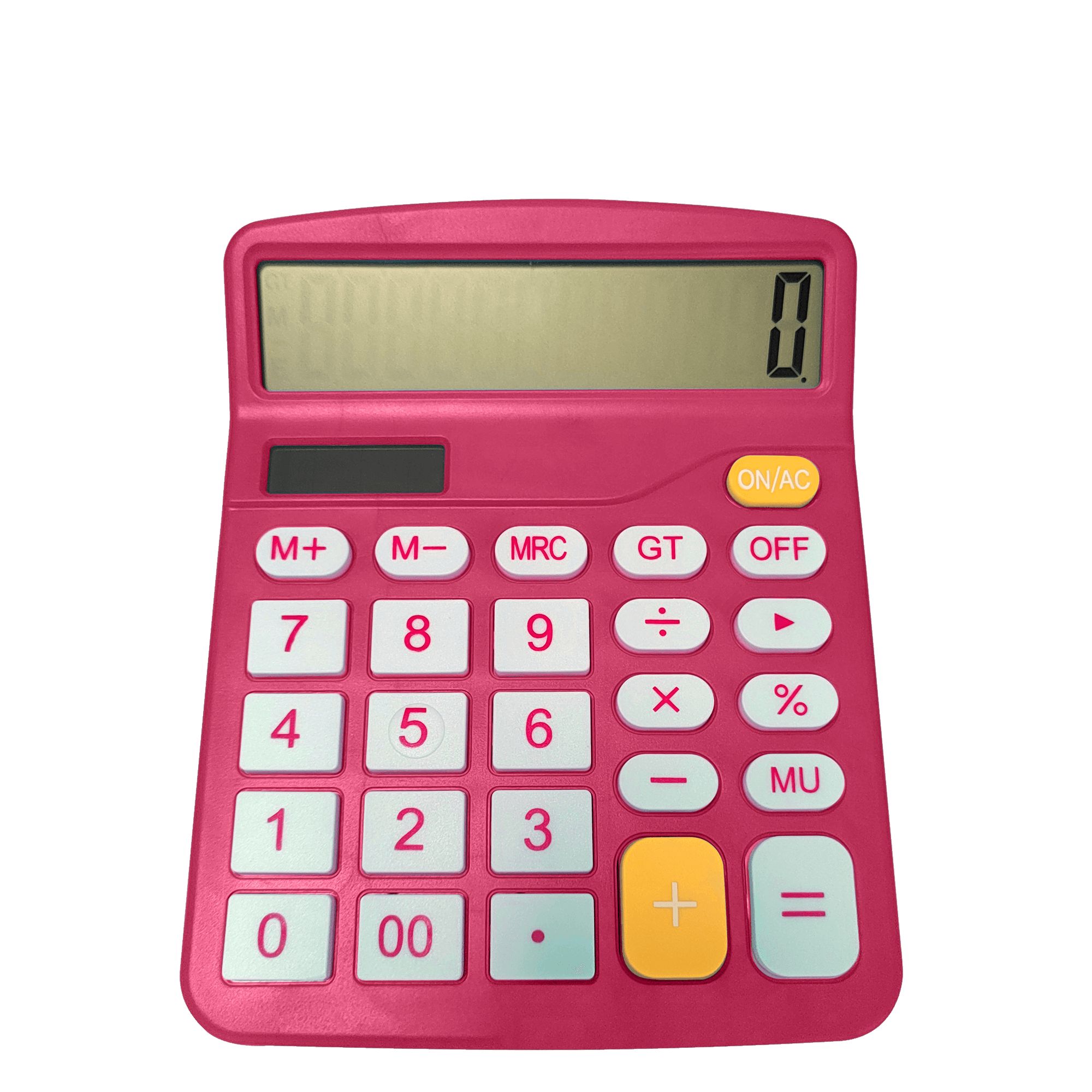 TechXtras Desktop Calculator Solar and Battery Powered Pink