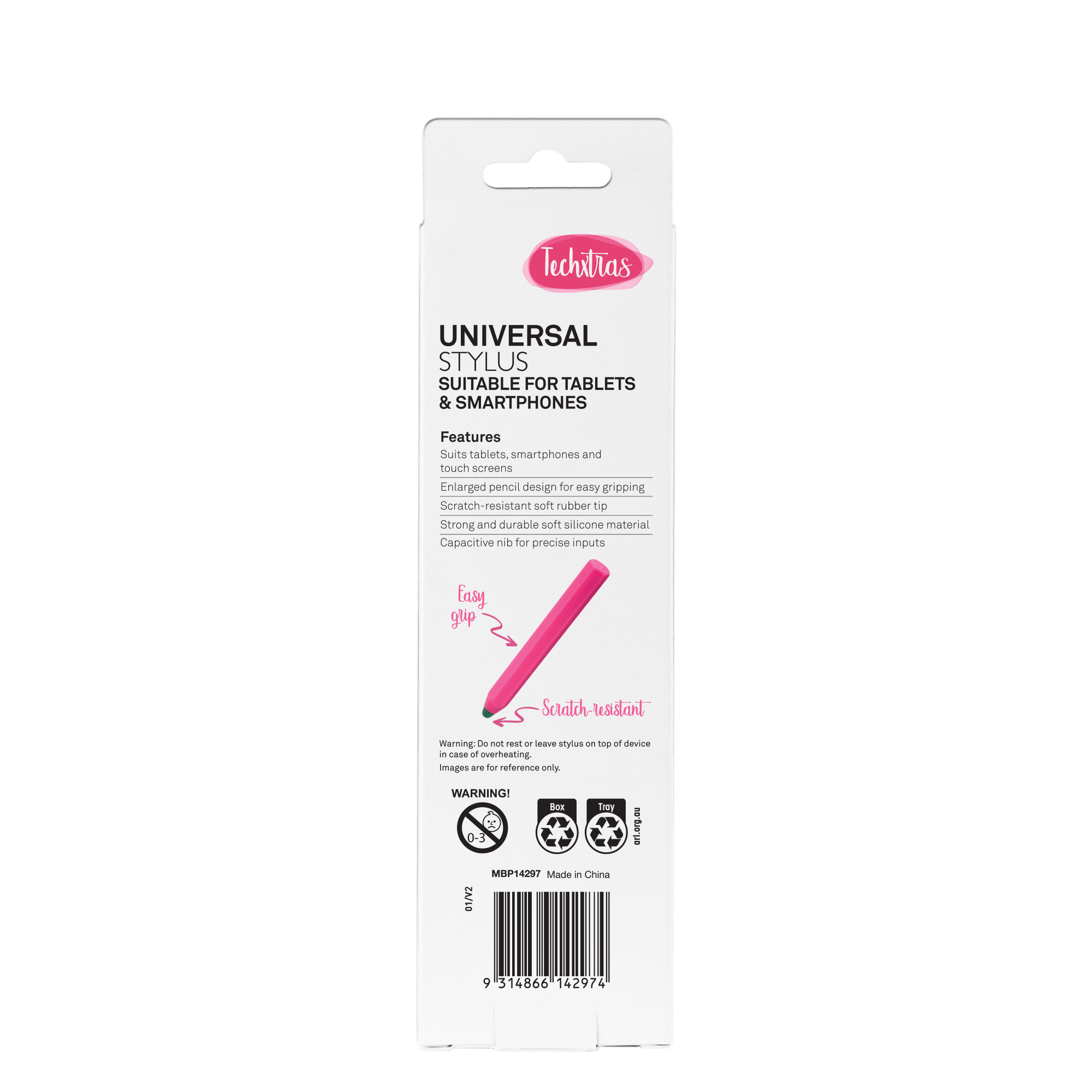 TechXtras Universal Stylus Pen Pink