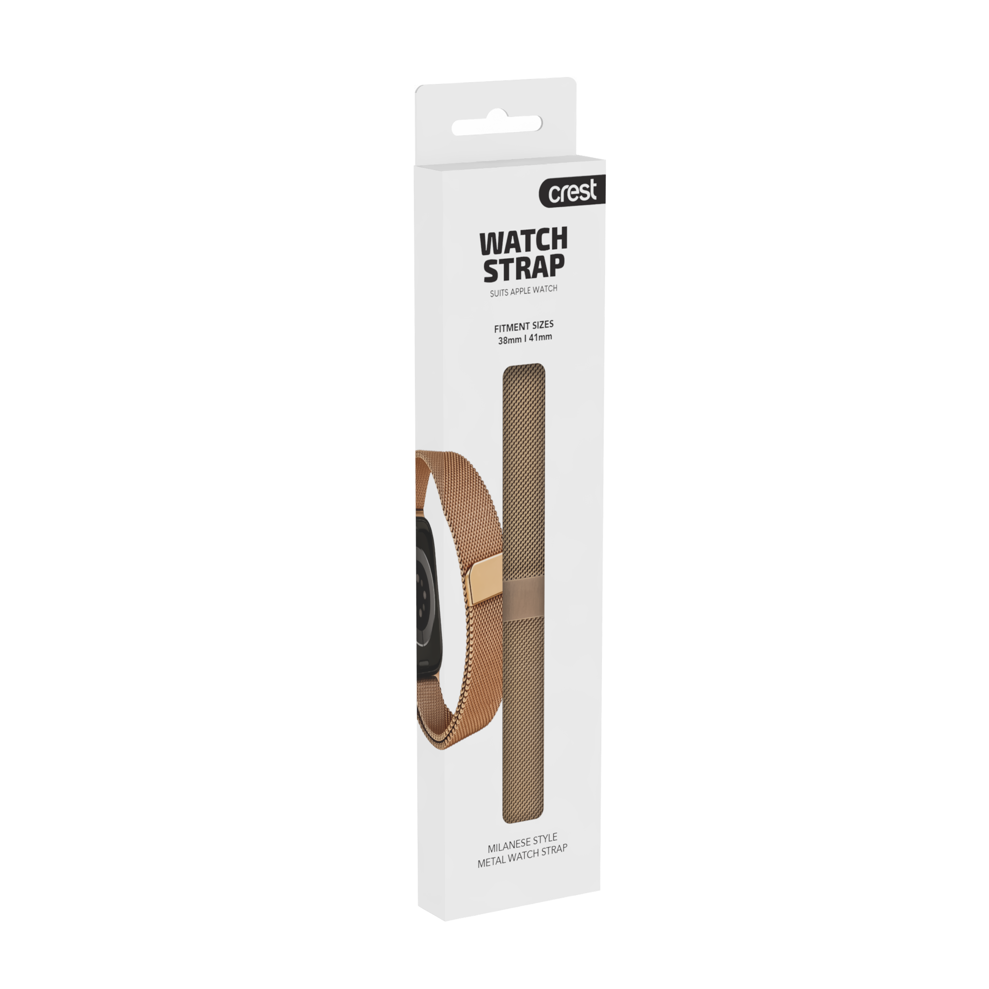 Crest Milanese Watch Strap 38-41mm Rose Gold