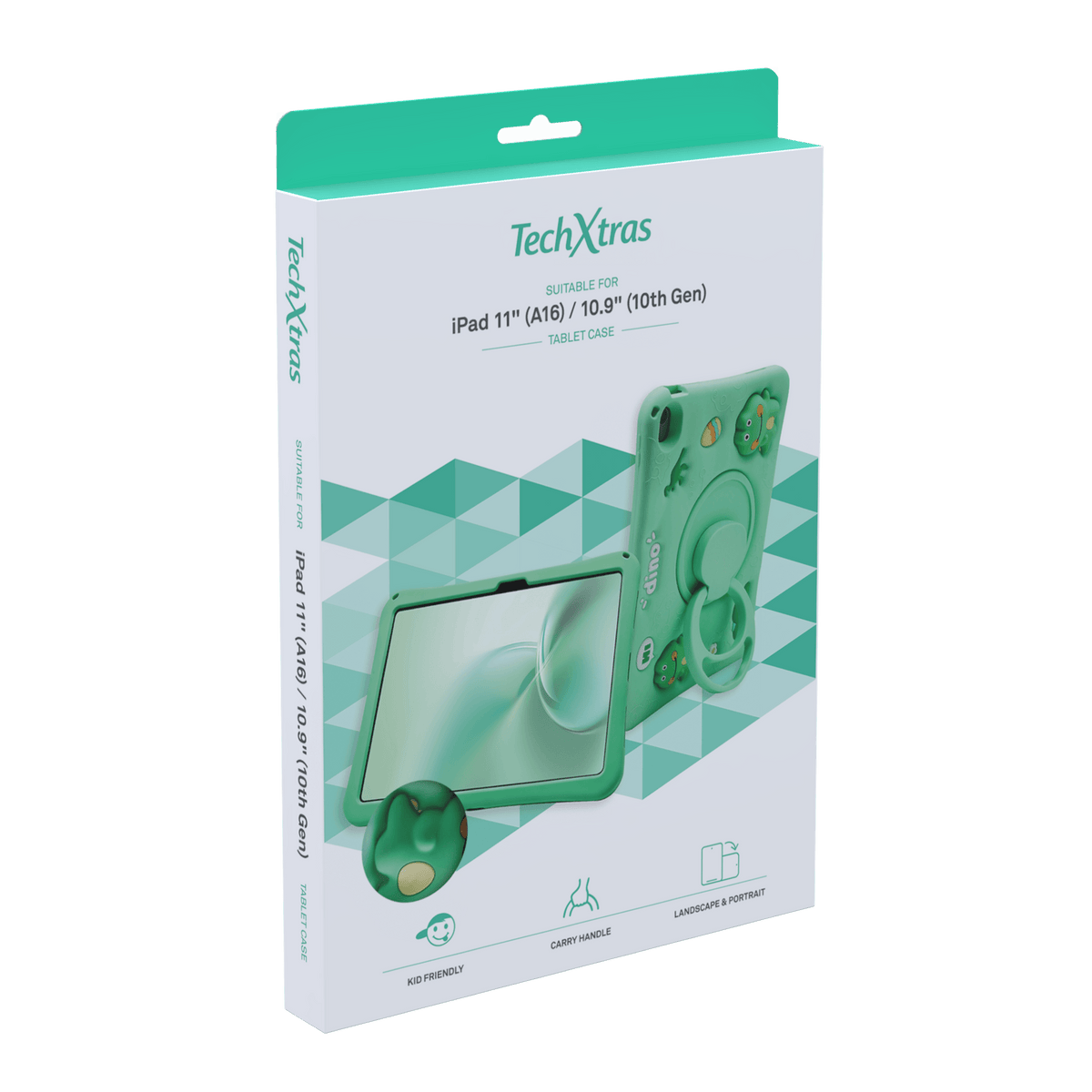 TechXtras Tablet Case iPad 11" A16/10.9" 10th Gen - Dino