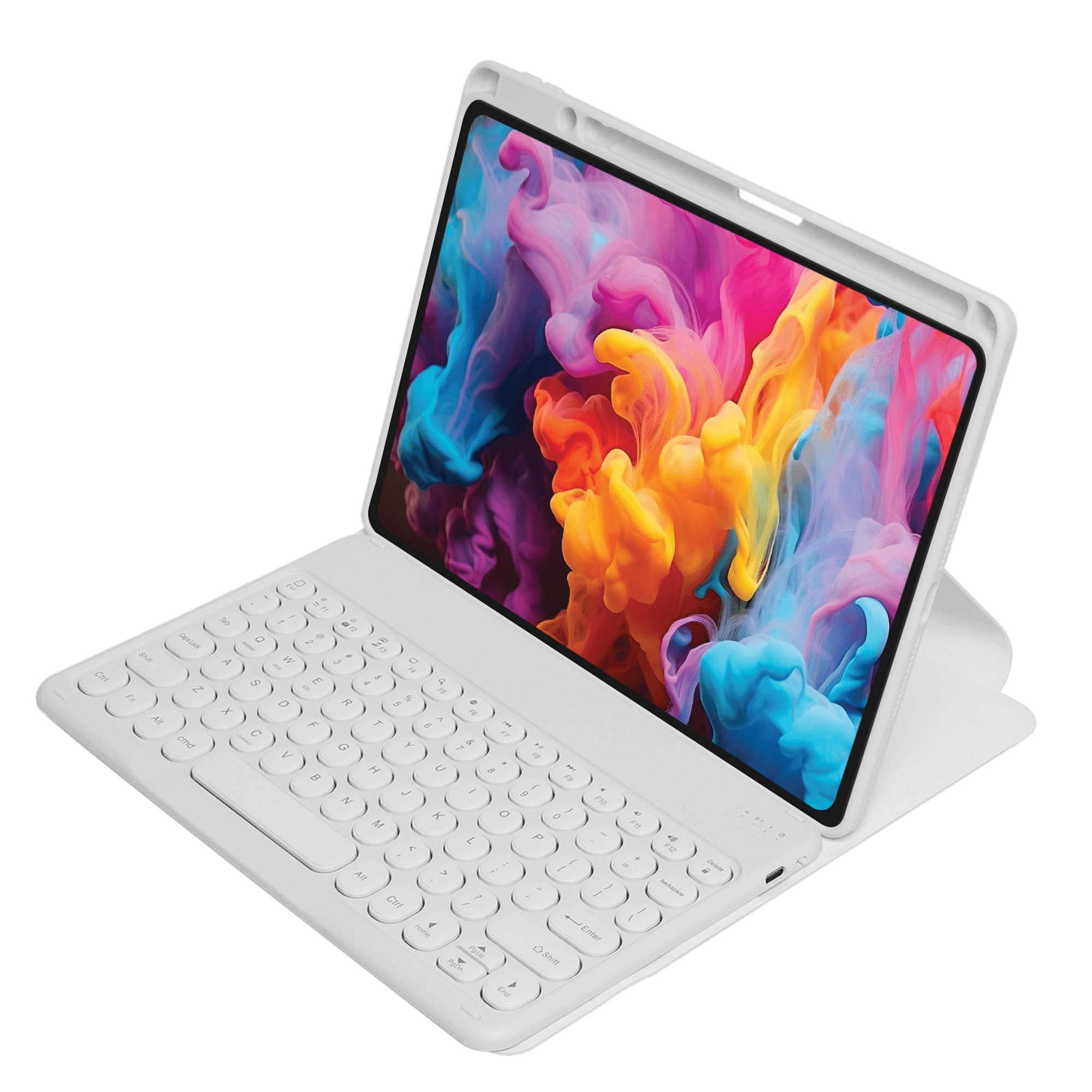 Crest TechXtras 360° Screen Rotating Tablet Case iPad 10.2'' - White