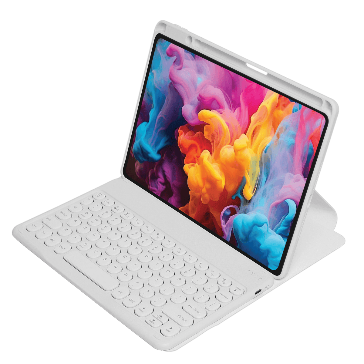 TechXtras 360° Screen Rotating Tablet Case iPad 10.2'' - White