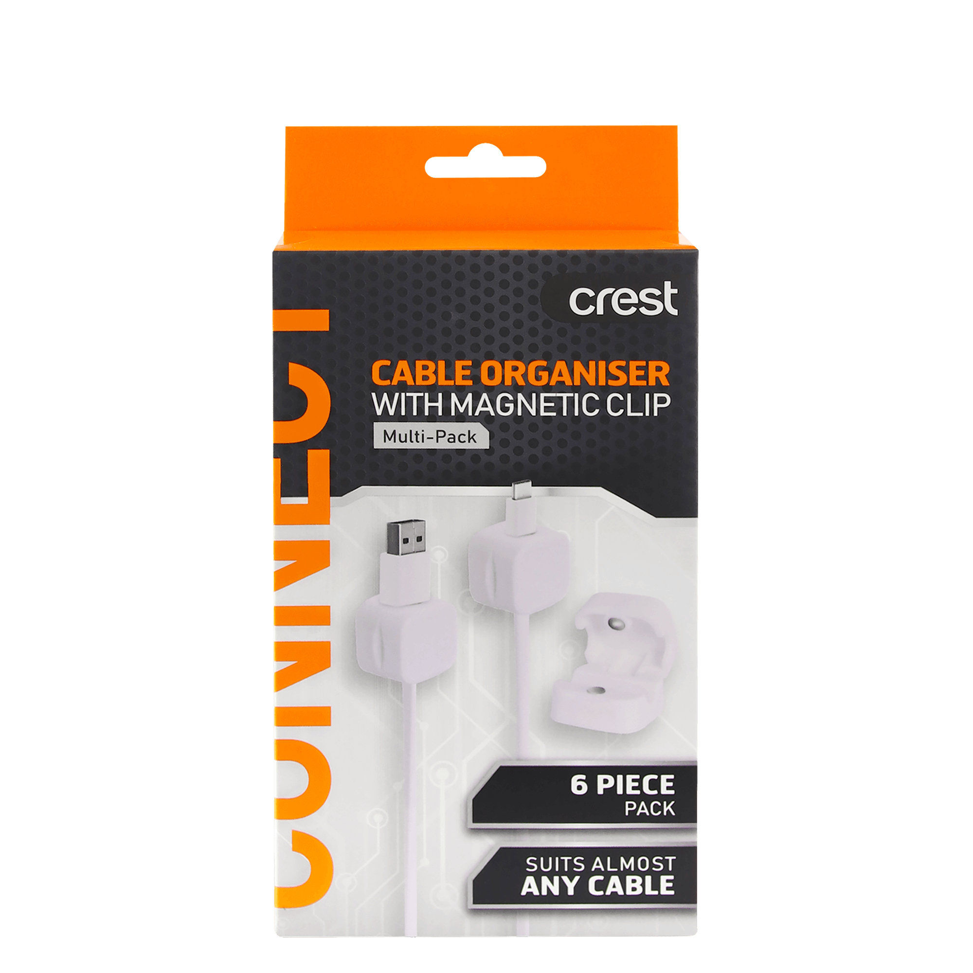 Cable Organiser with Magnetic Clip Multi-Pack