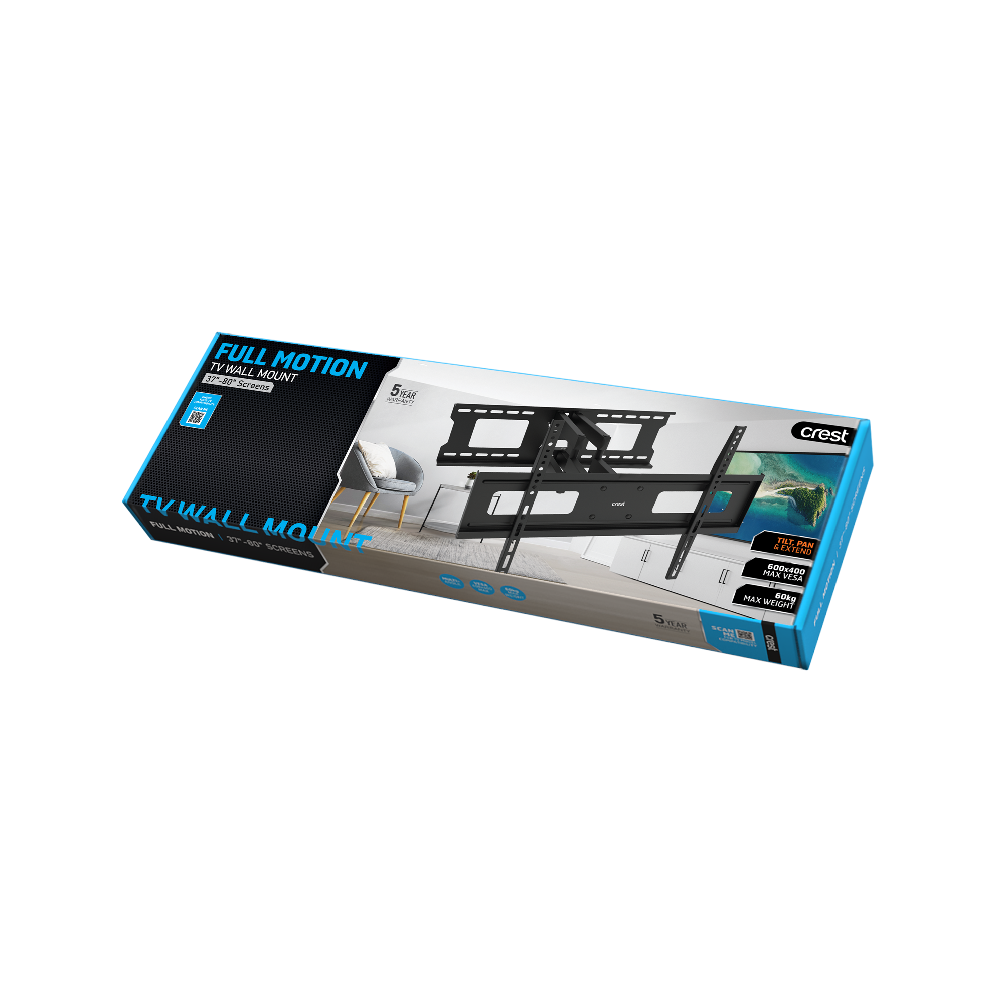 Full Motion TV Wall Mount - 37" - 80"