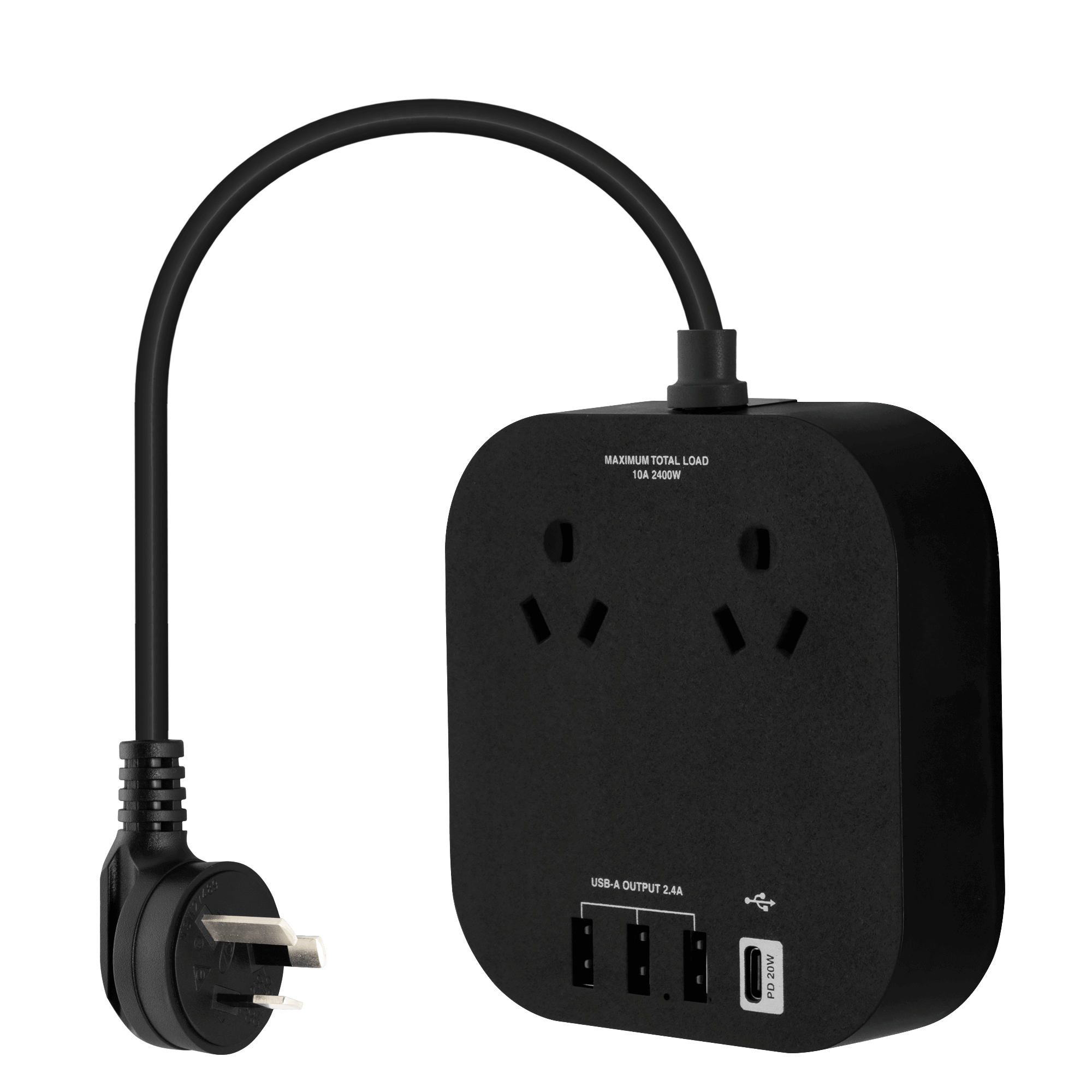 PD 20W Power Hub 2 Sockets with 4 USB Outlets