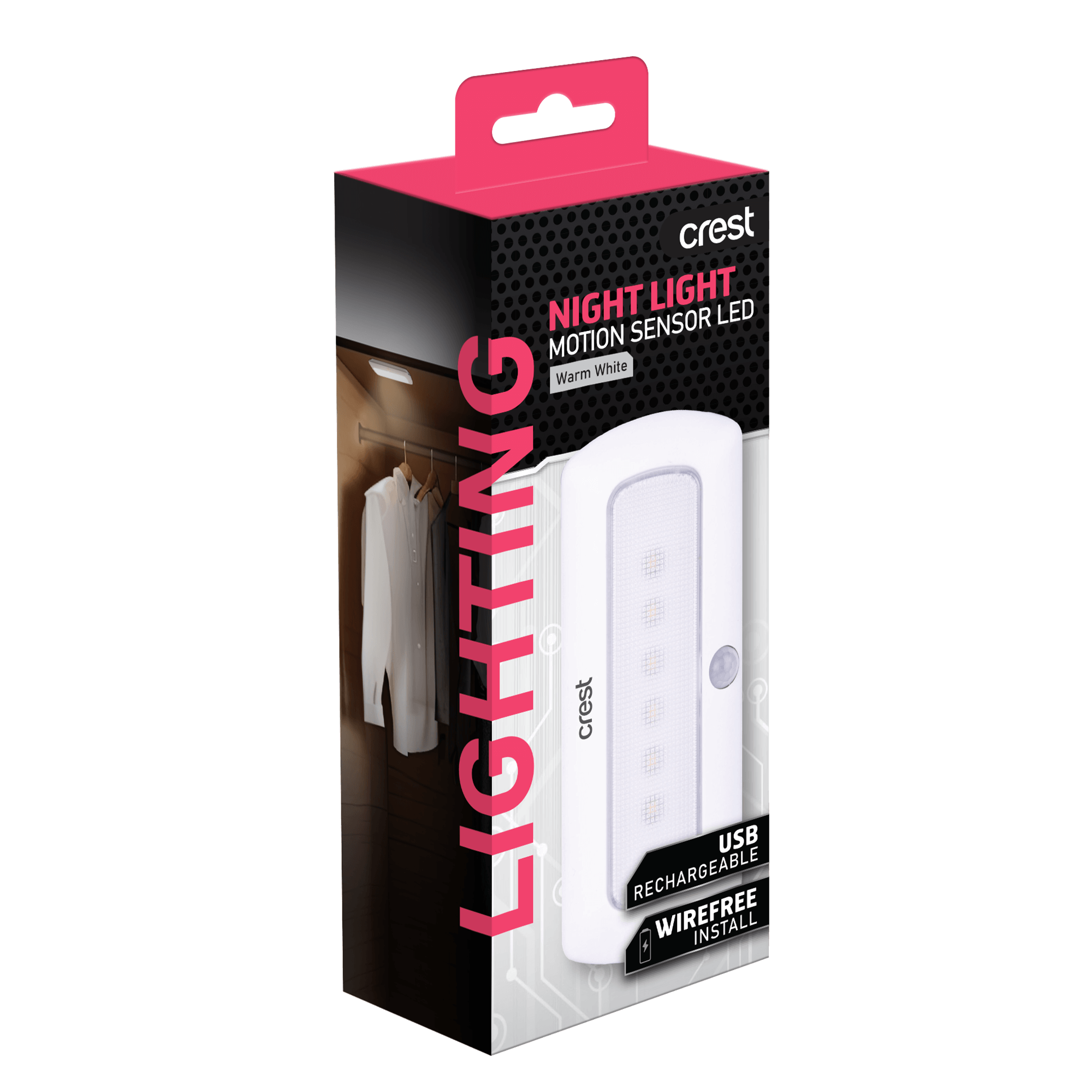 Rechargeable LED Light Compact with Motion Sensor