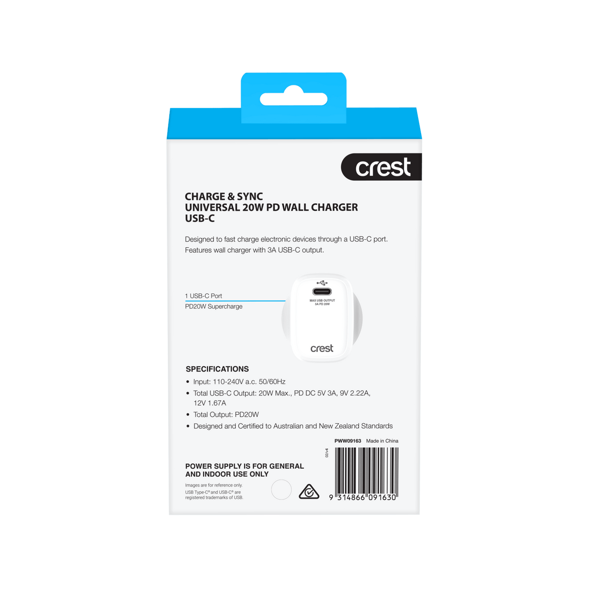 20W PD USB-C Wall Charger