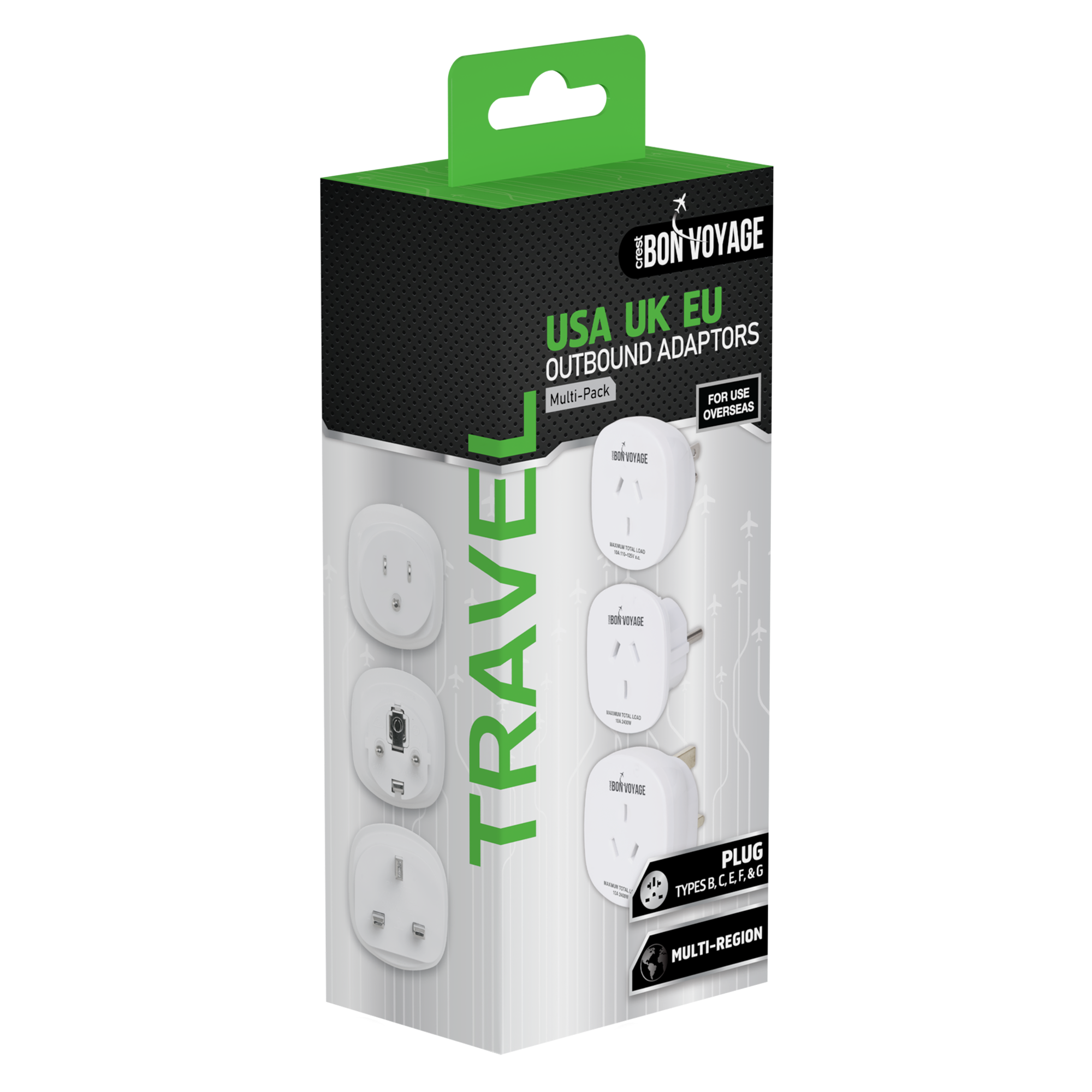 Bon Voyage USA UK EU Outbound Adaptors