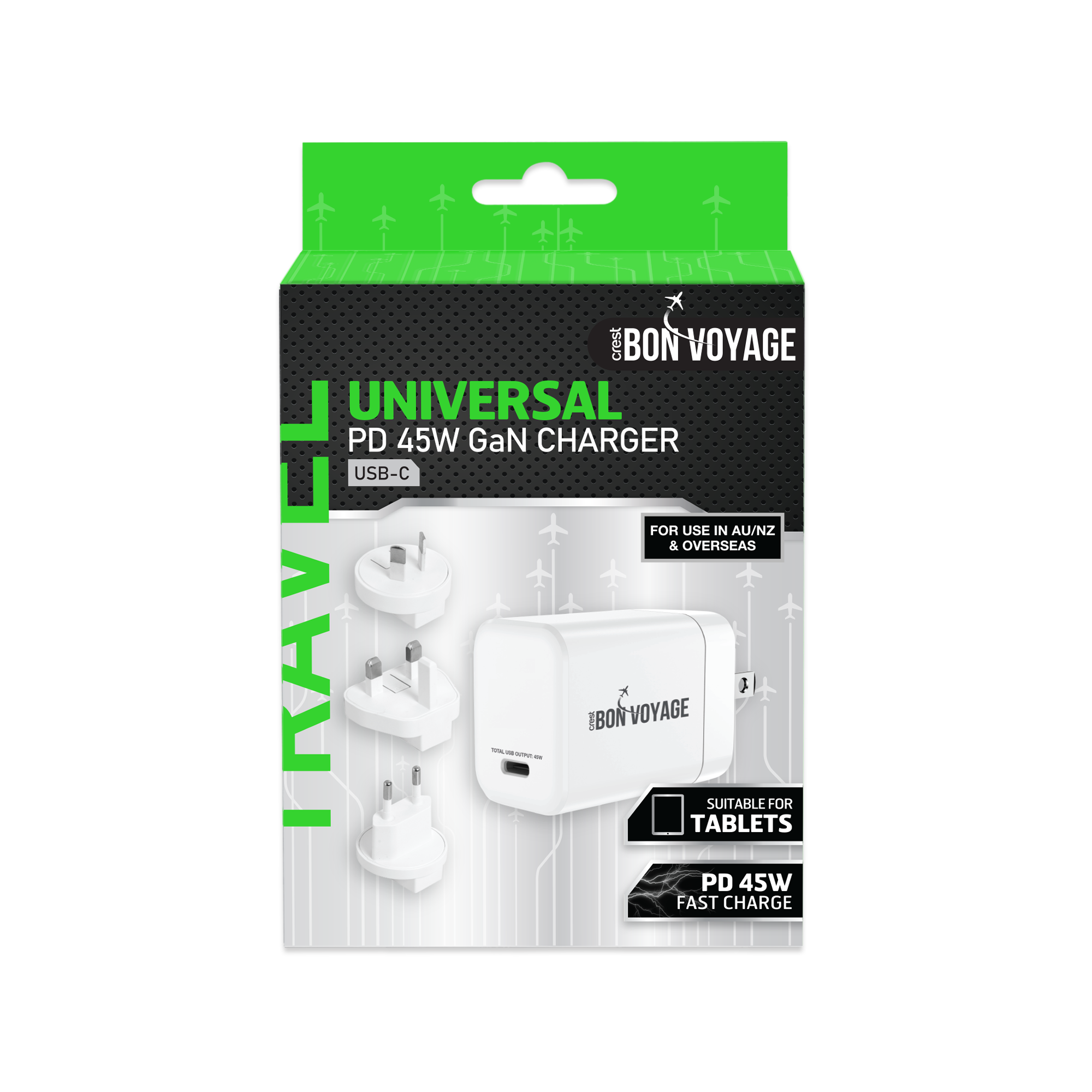 Bon Voyage UNIVERSAL PD 45W GaN Charger