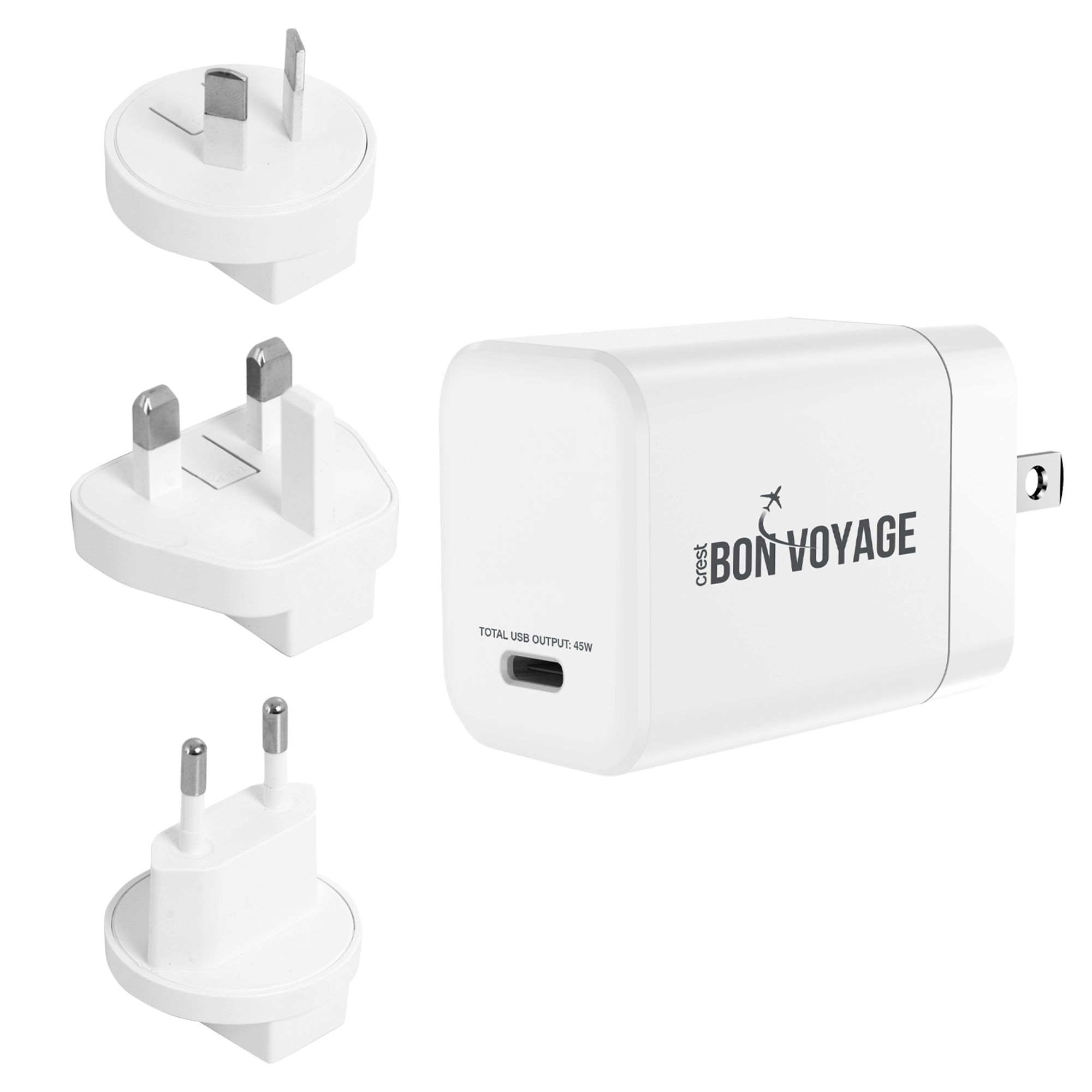 Crest Bon Voyage UNIVERSAL PD 45W GaN Charger