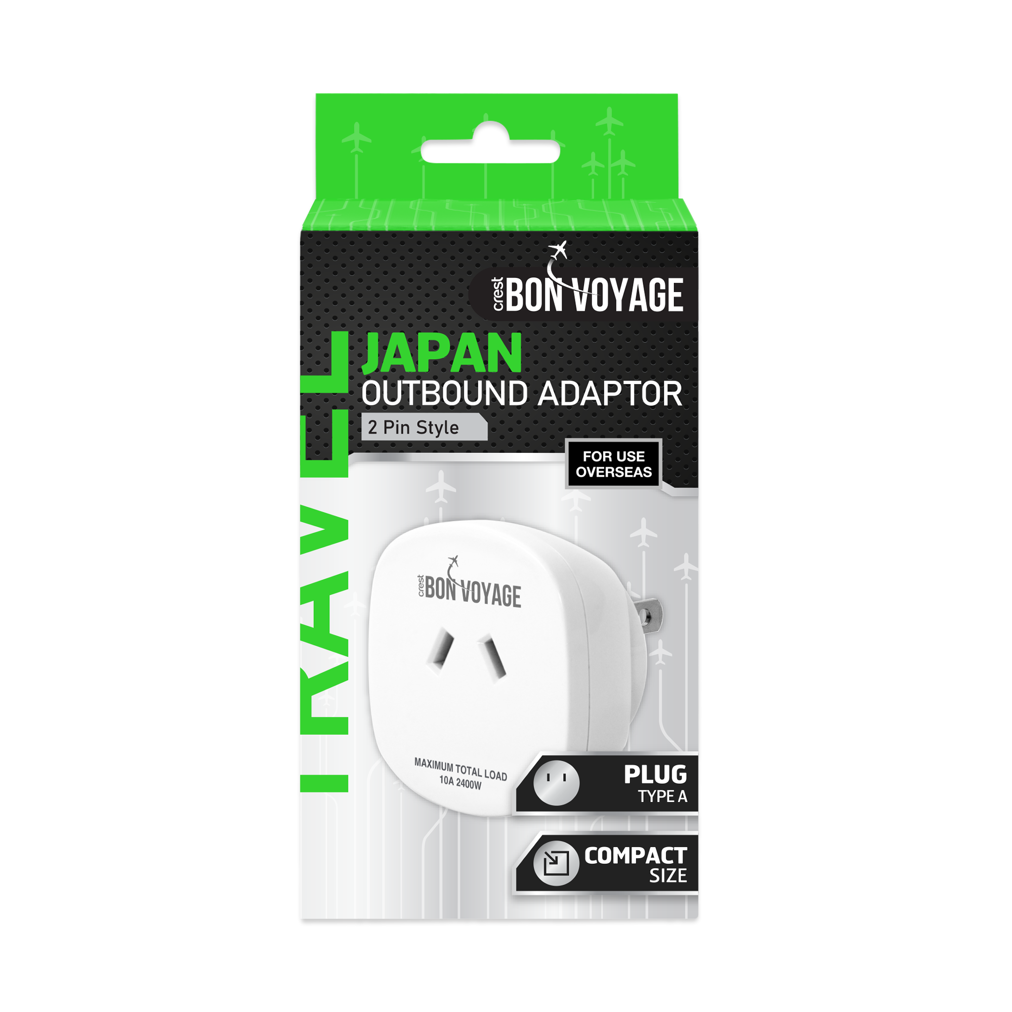 Bon Voyage JAPAN Outbound Adaptor 2-pin