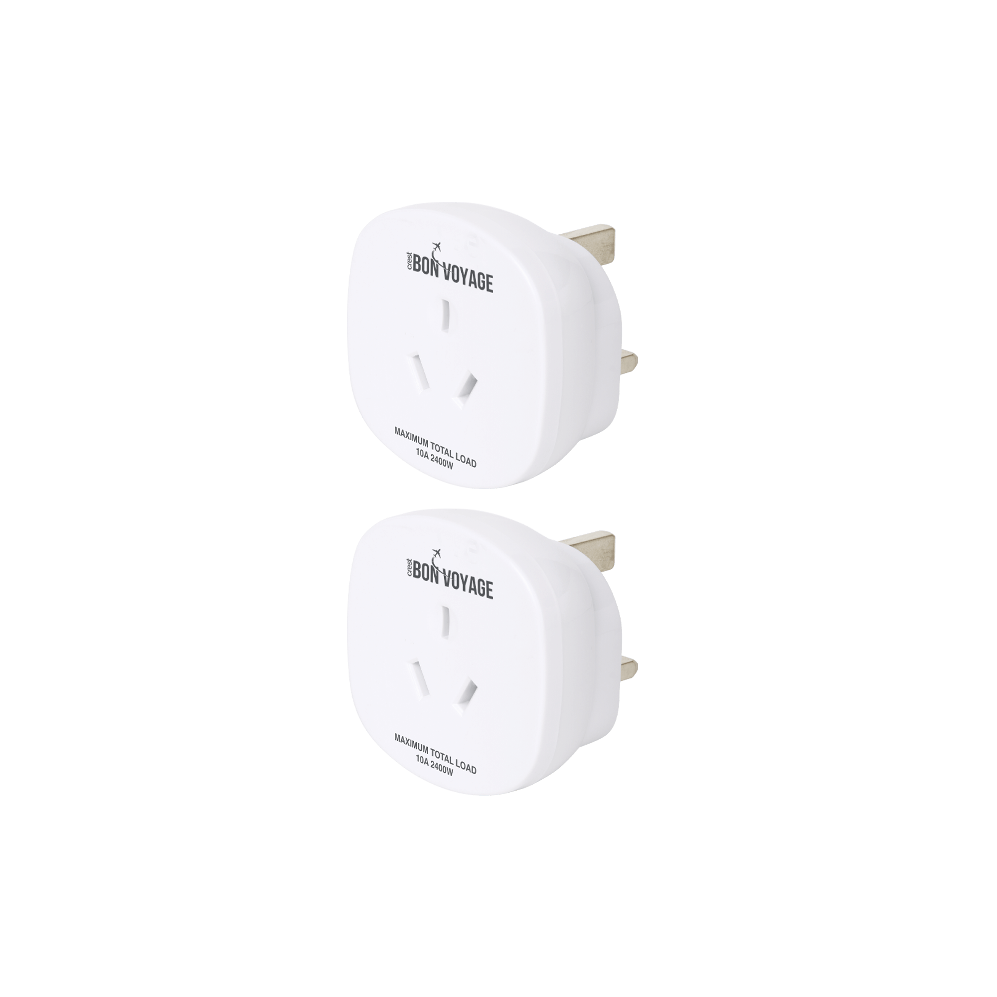 Bon Voyage UK HK Twin Pack Outbound Travel Adaptors