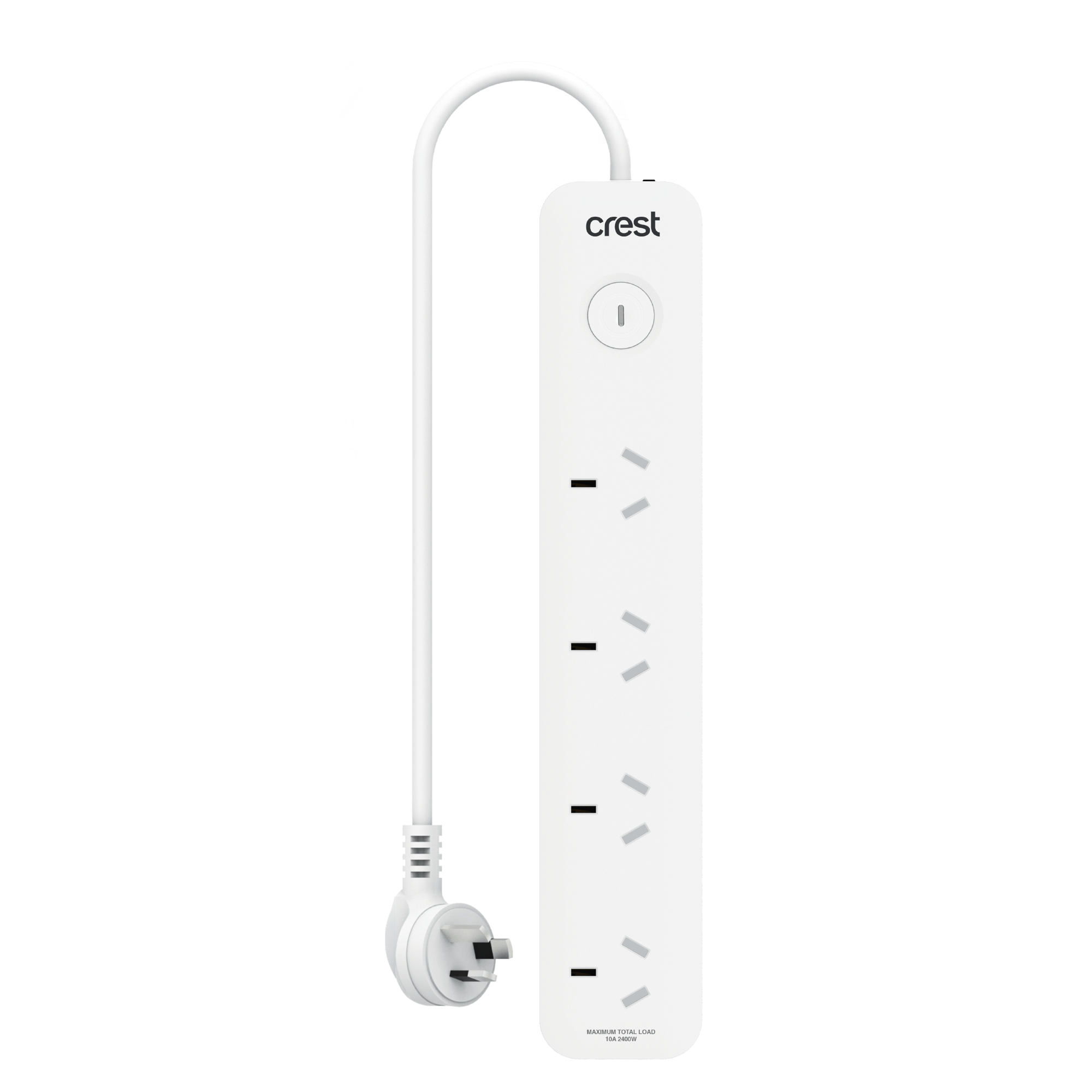 Power Board 4 Sockets with Master Switch & Surge Protection