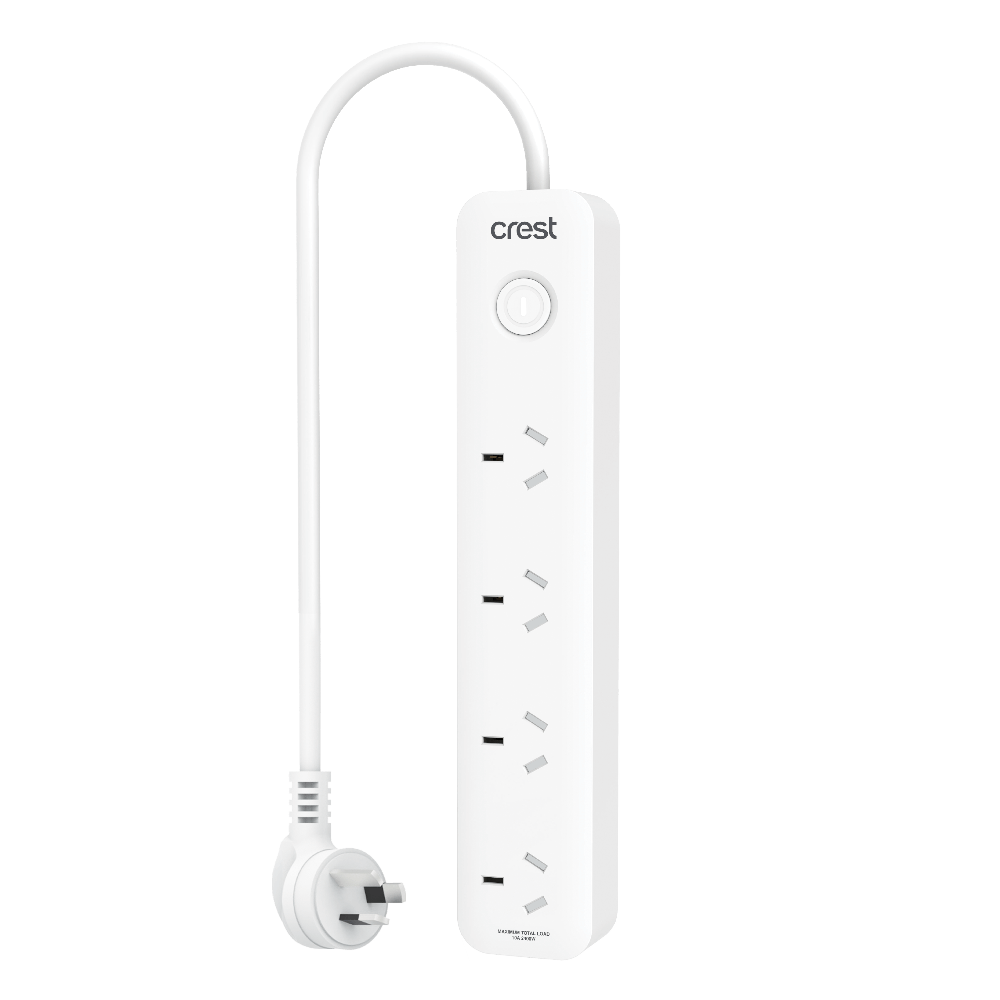 Power Board 4 Sockets with Master Switch & Surge Protection