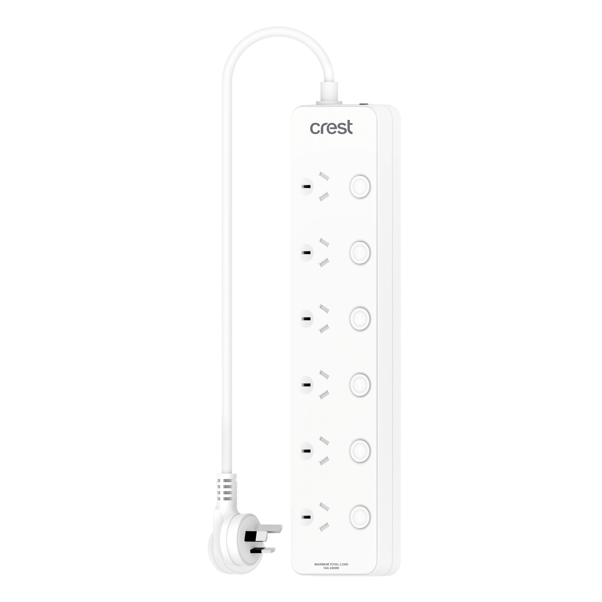 Power Board 6 Sockets Switched with Surge Protection