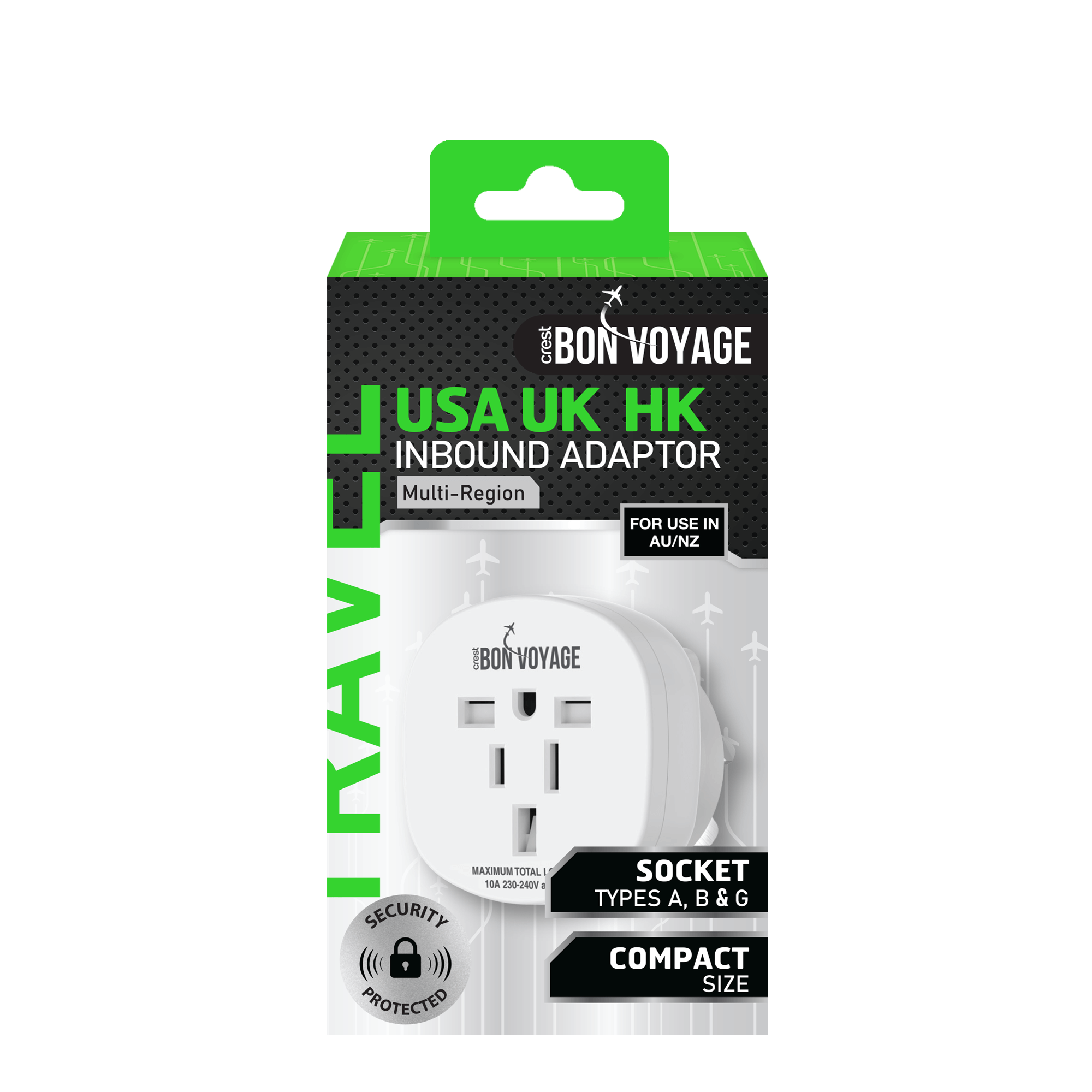 Bon Voyage USA UK HK Inbound Adaptor