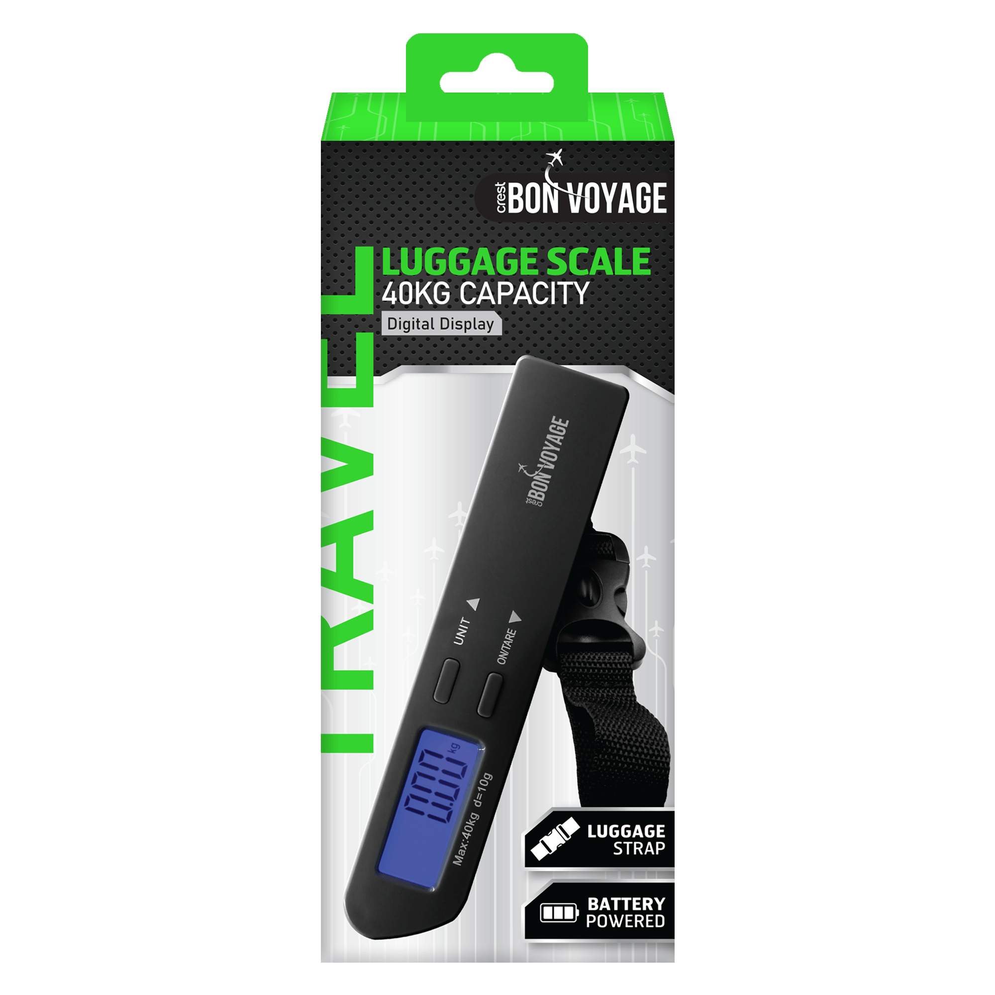 Bon Voyage Portable Digital Luggage Scale 40kg