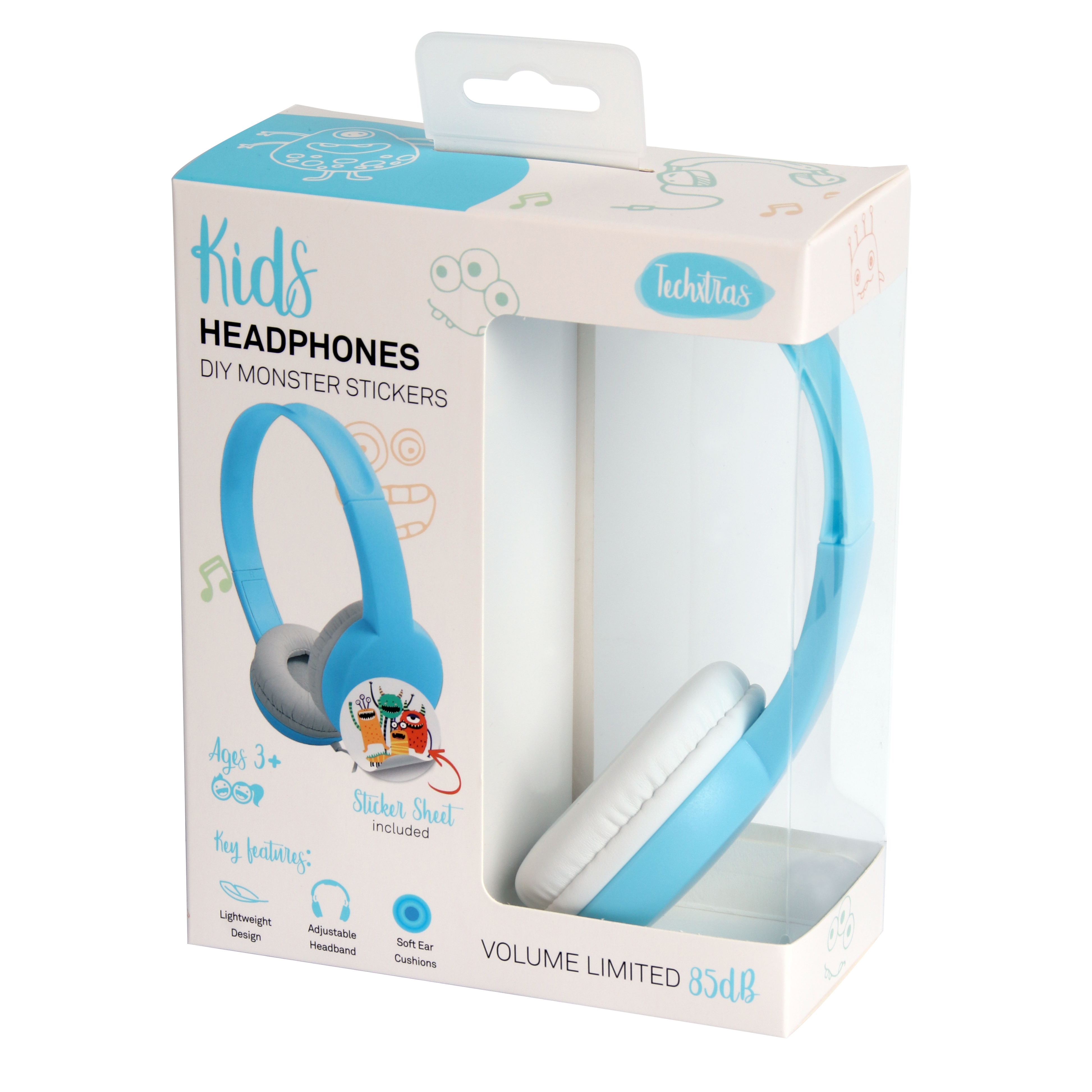 TechXtras Kids Headphones DIY Sticker - Blue