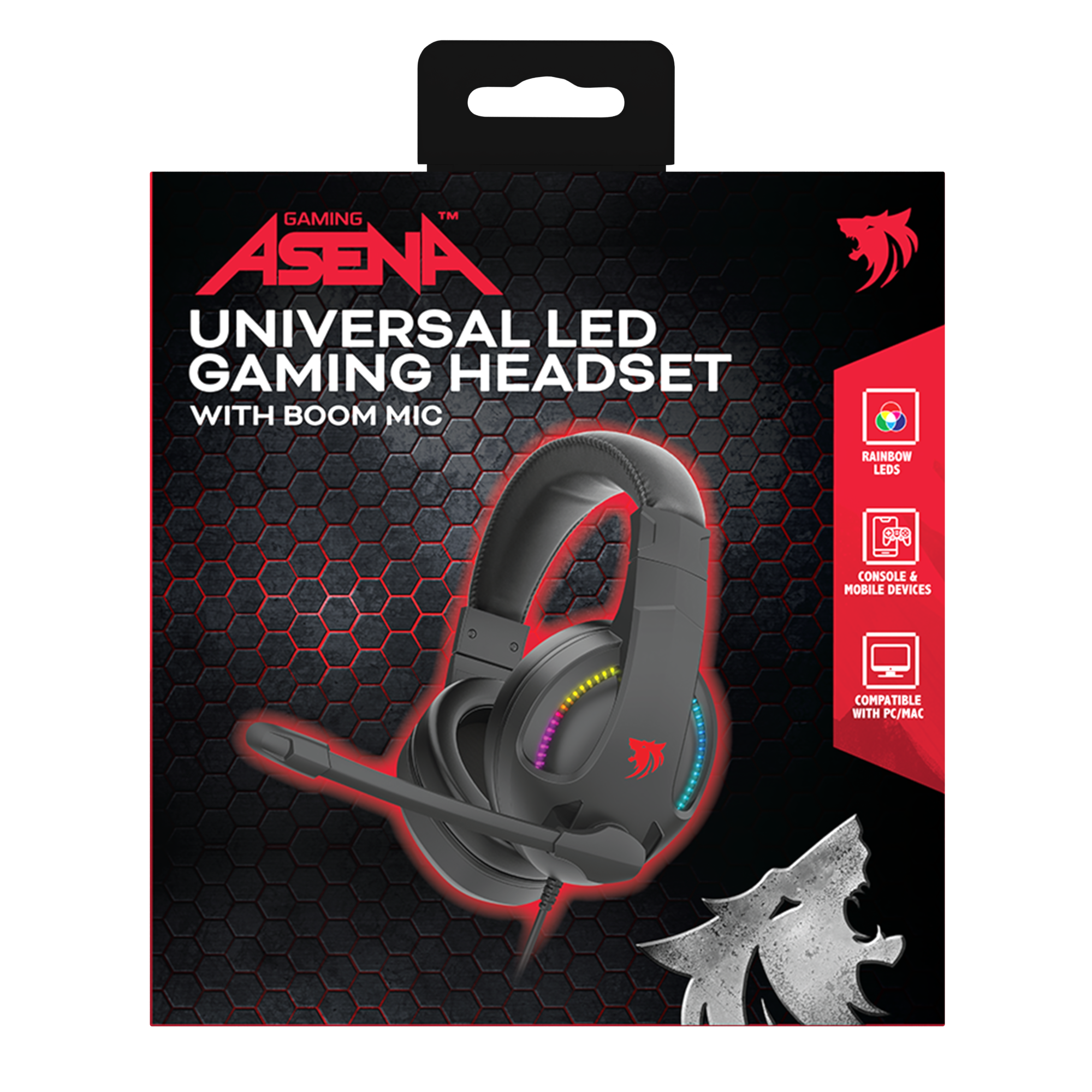 Asena Gaming Headset With Boom Mic & LEDs