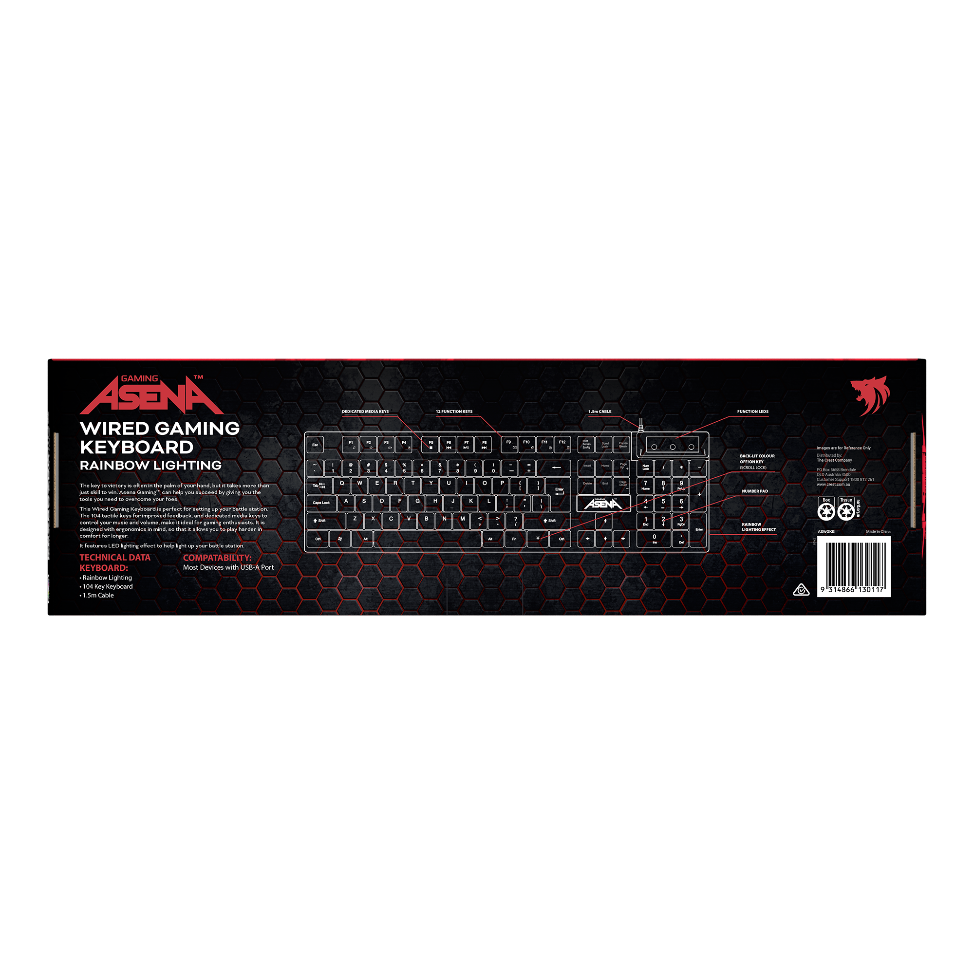 Asena Gaming Wired Keyboard