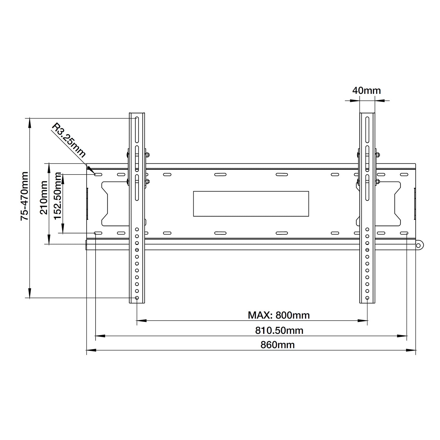 Fixed TV Wall Mount Extra Strong - 42" - 100"