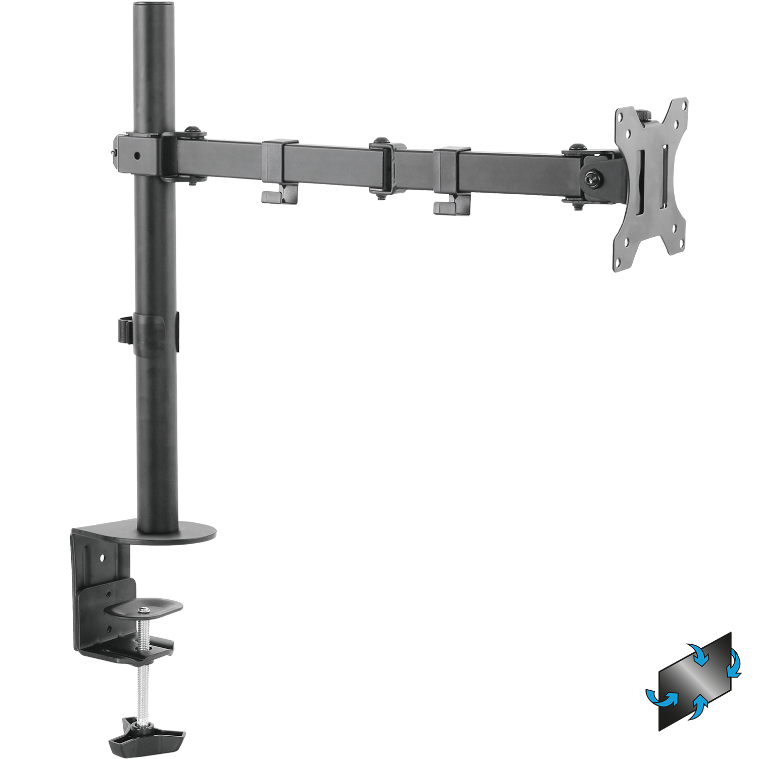 Single Arm Monitor Desk Mount - 13" - 32"