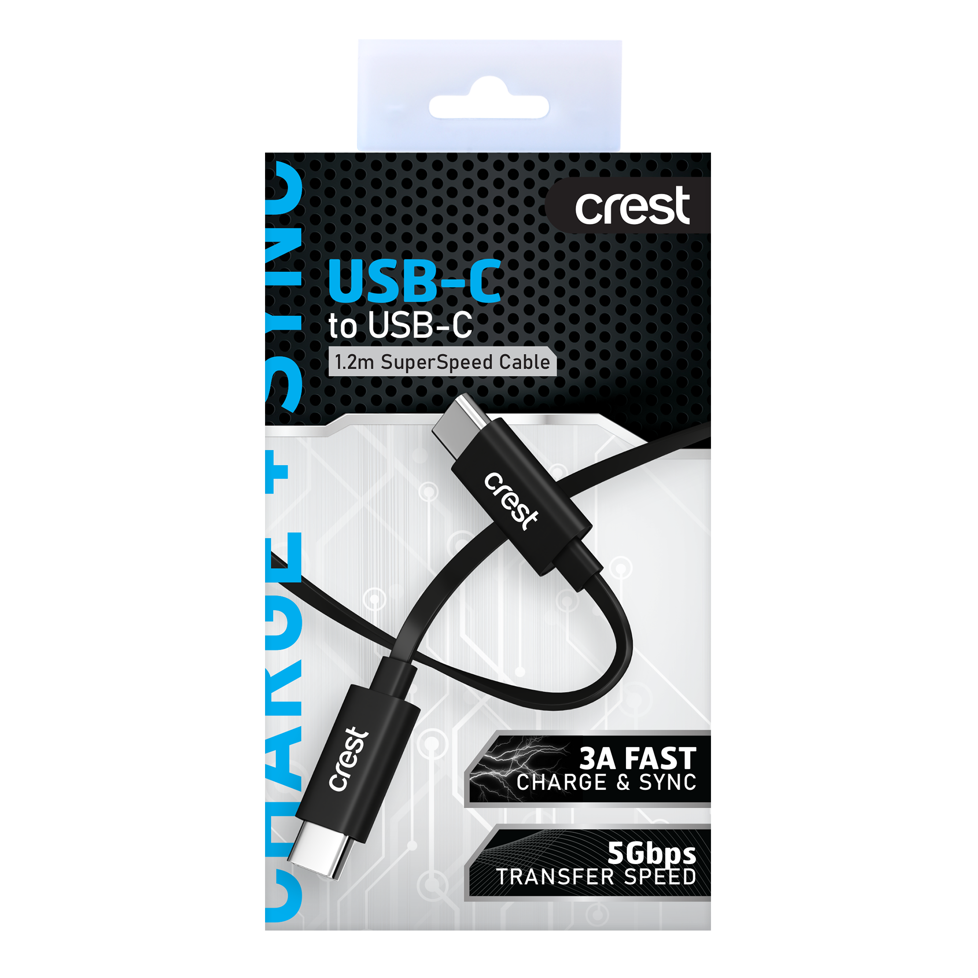 Super Speed USB-C Cable 1.2M - Black
