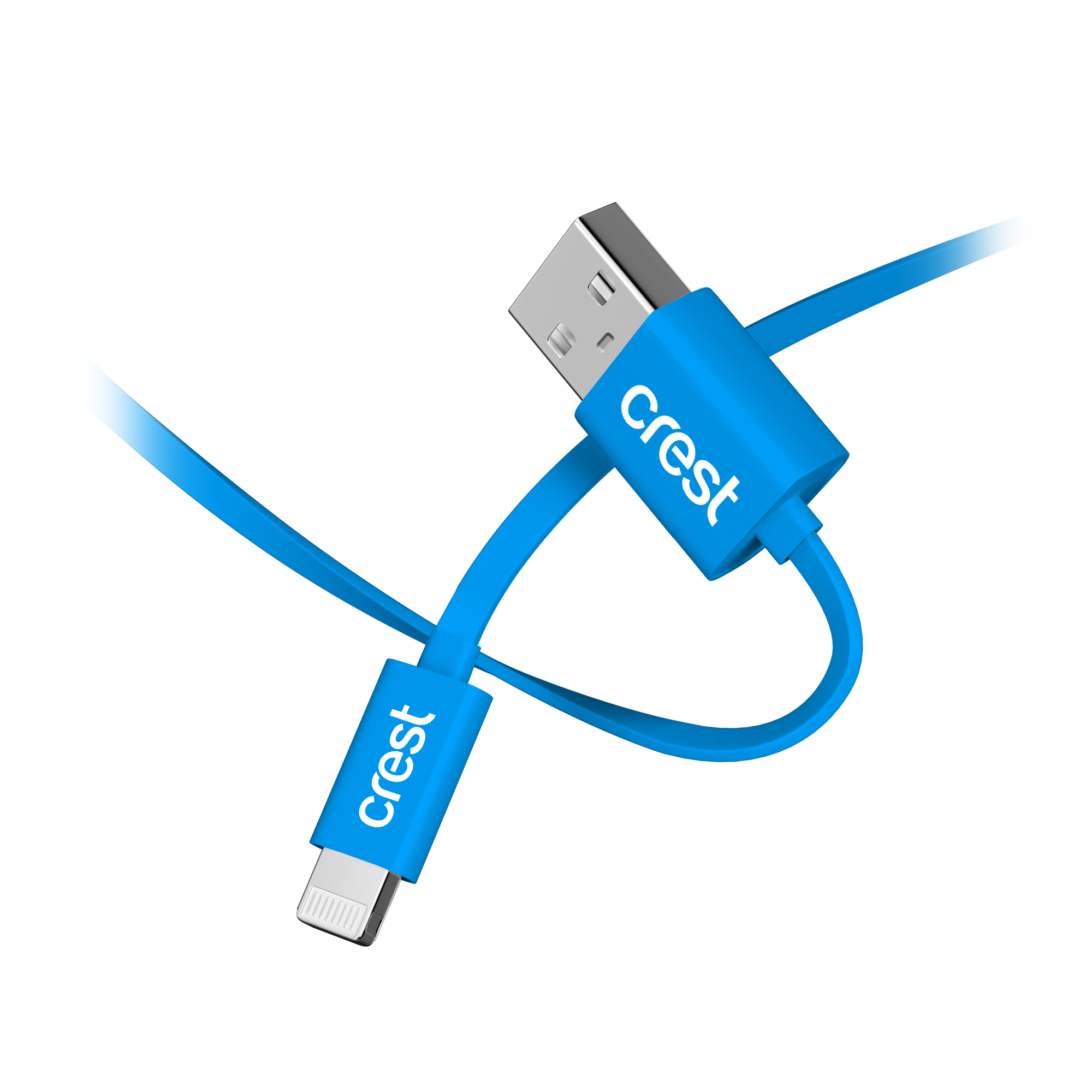 Lightning to USB-A Flat Cable 1.2M - Blue