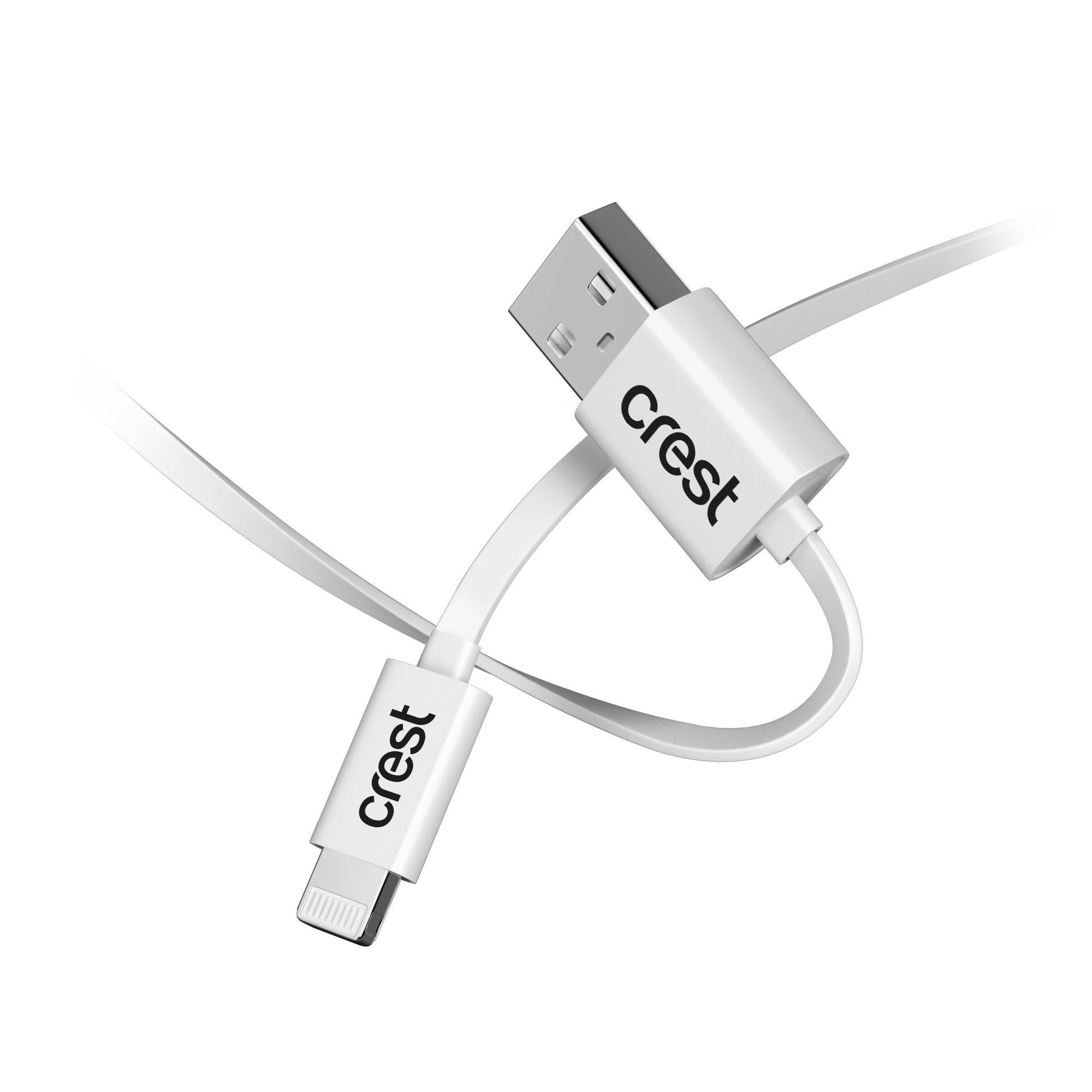 Lightning to USB-A Flat Cable 1.2M - White