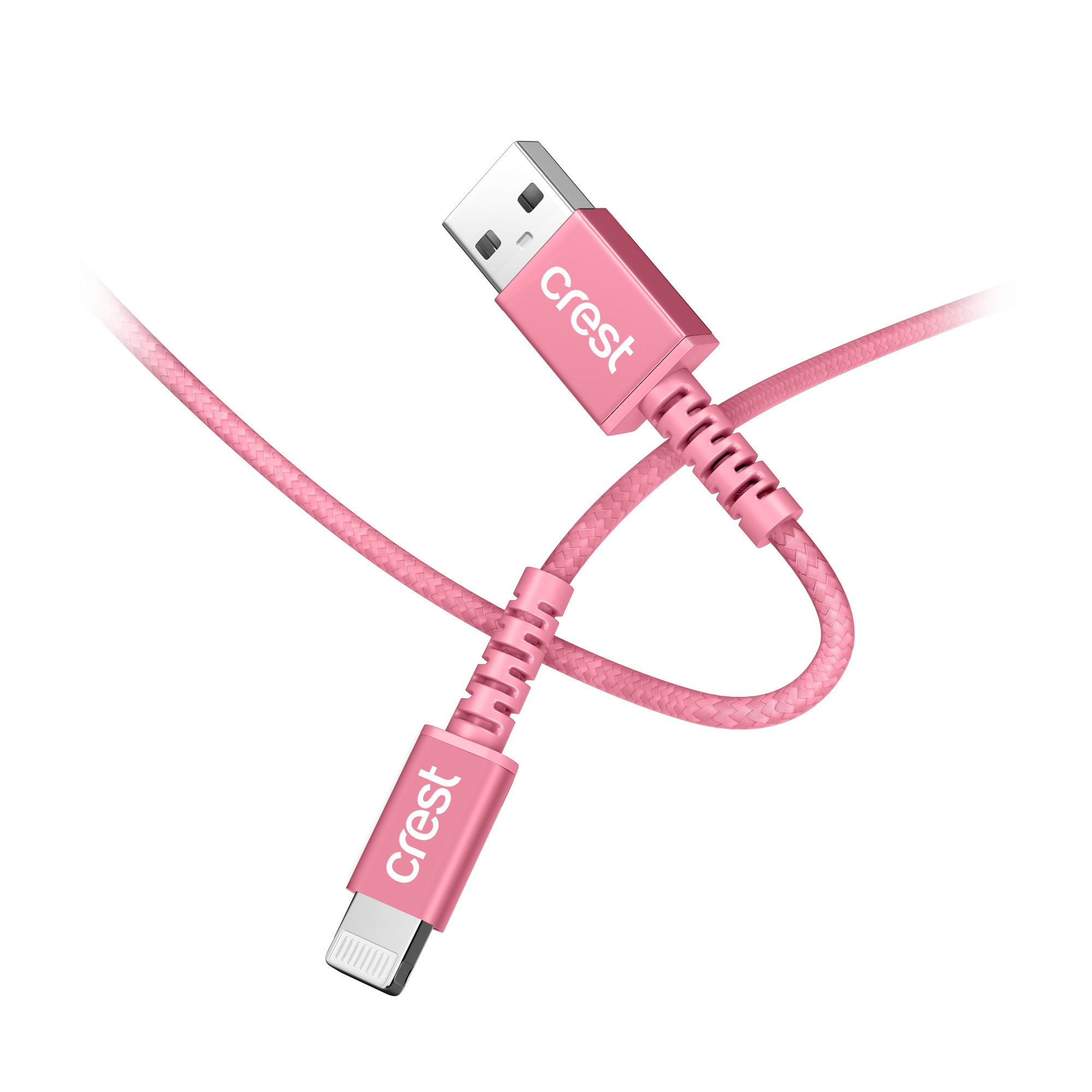 Lightning to USB-A Braided Cable 1.5M - Pink