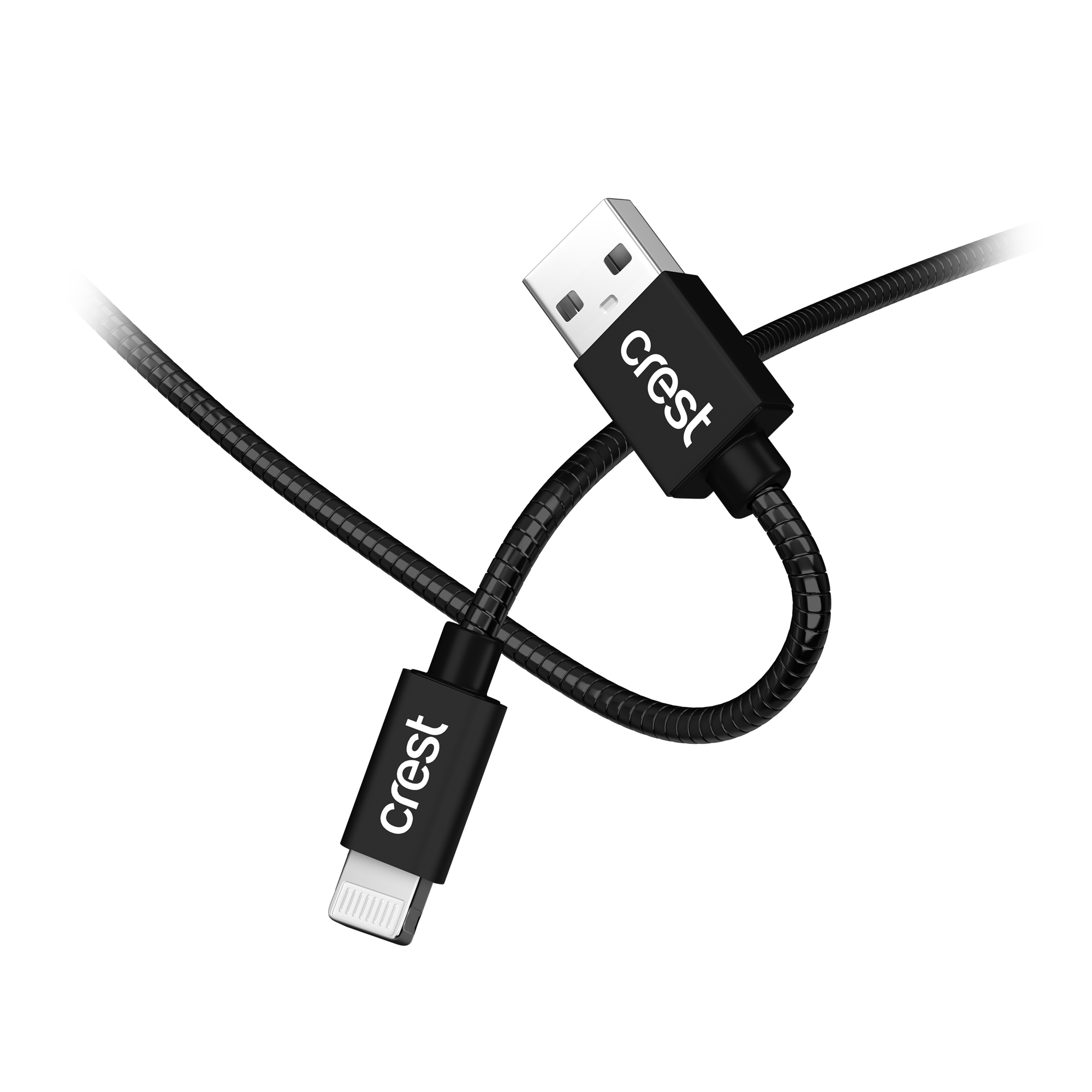 Lightning to USB-A Steel Cable 1.5M - Black