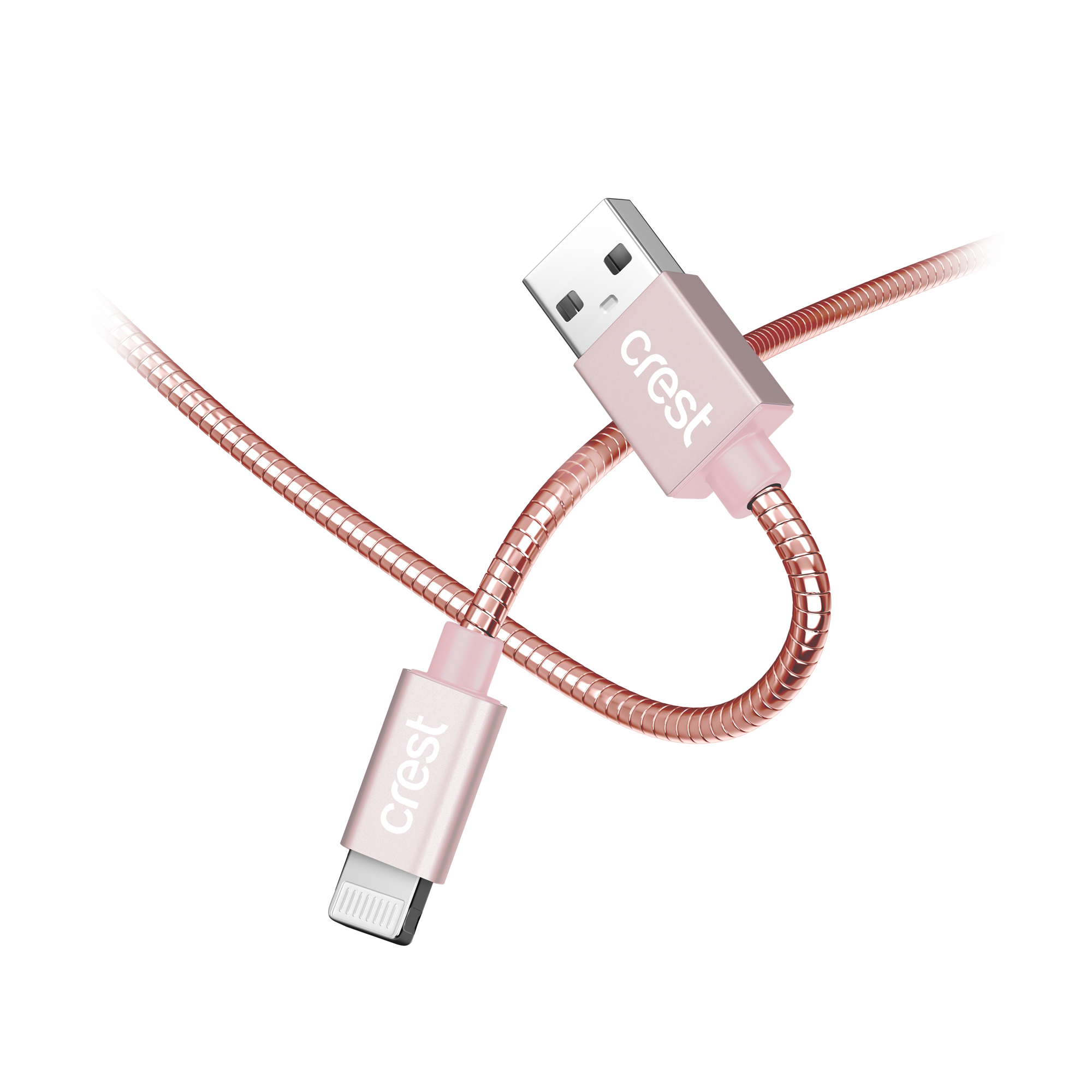 Lightning to USB-A Steel Cable 1.5M - Rose Gold