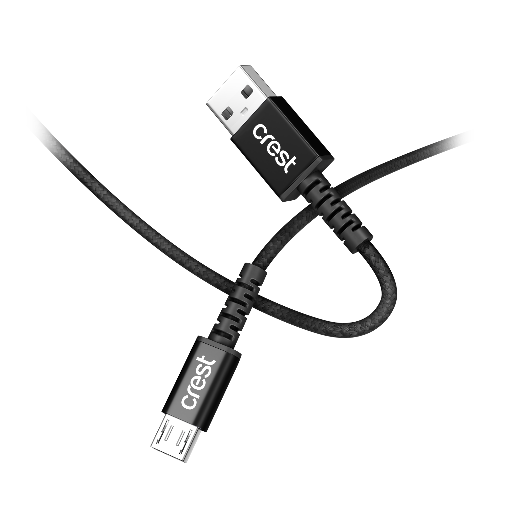 Micro USB to USB-A Braided Cable 1.5M - Black