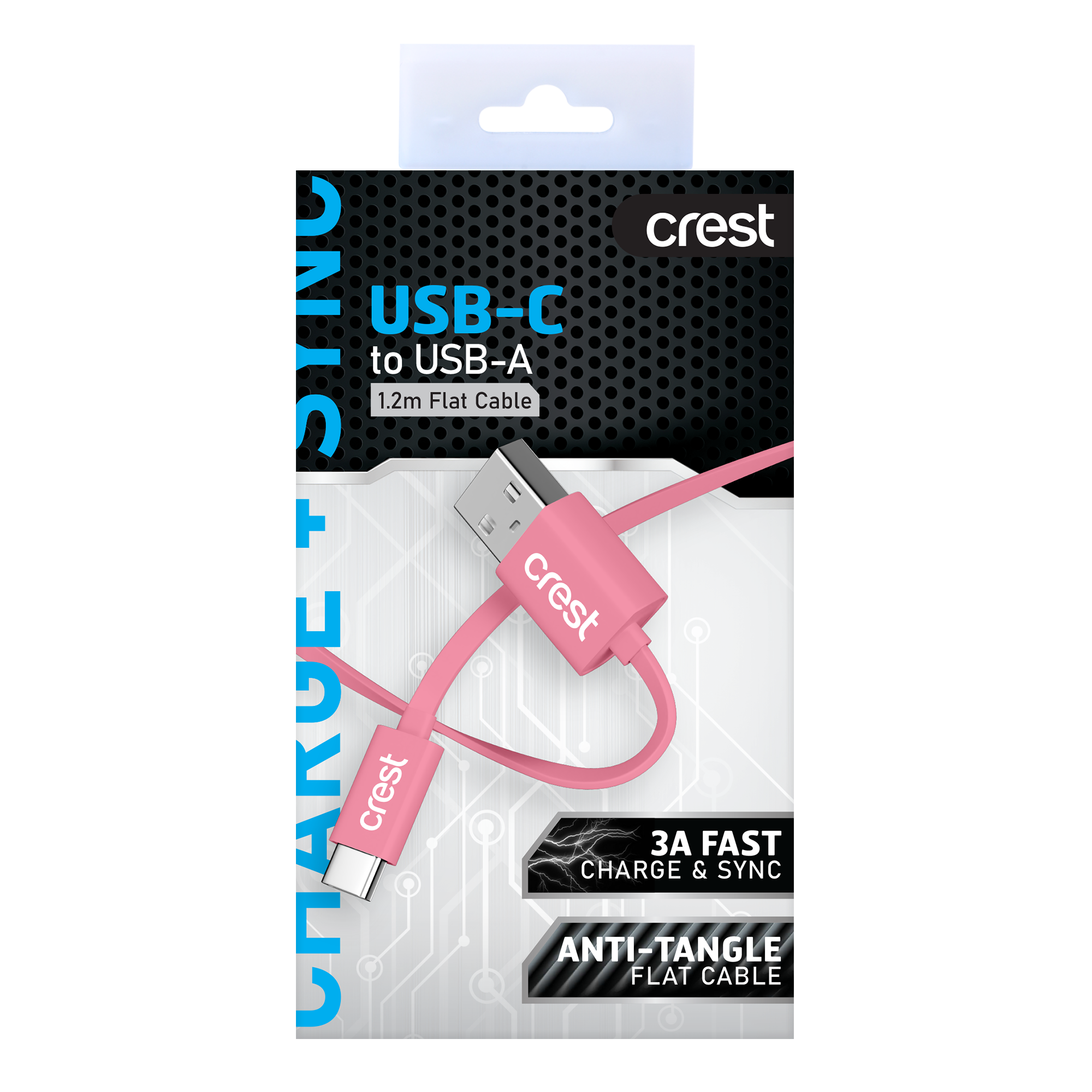 USB-C to USB-A Cable 1.2M - Pink