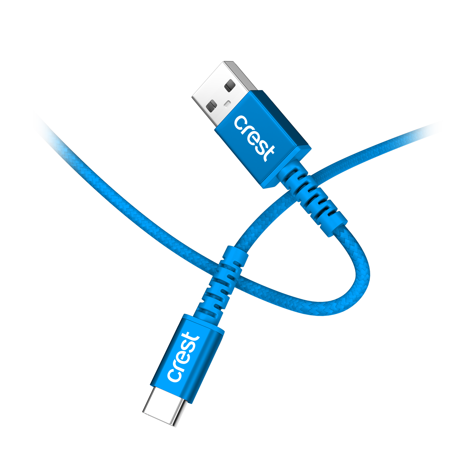 USB-C to USB-A Braided Cable 1.5M - Blue