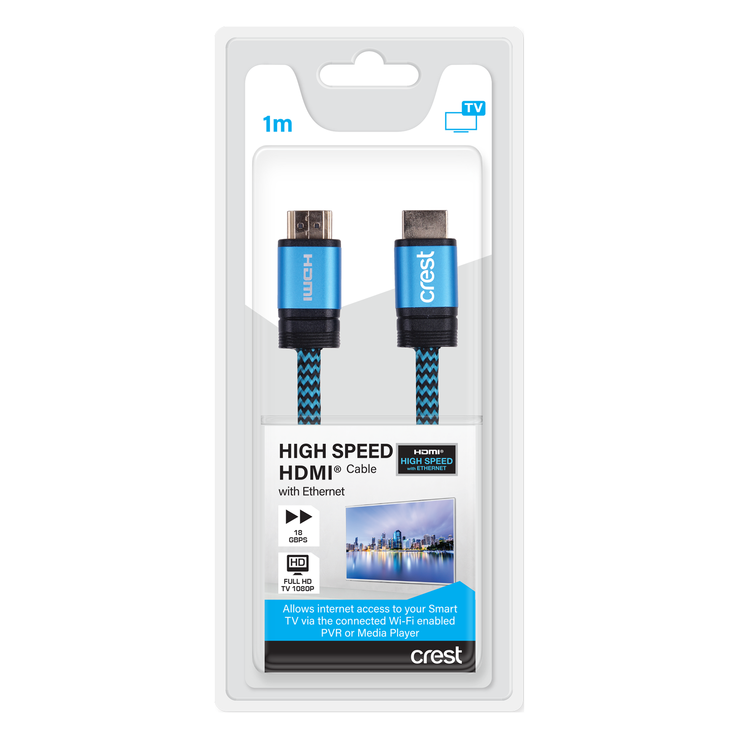 HDMI Cable With Ethernet 18Gbps 1M