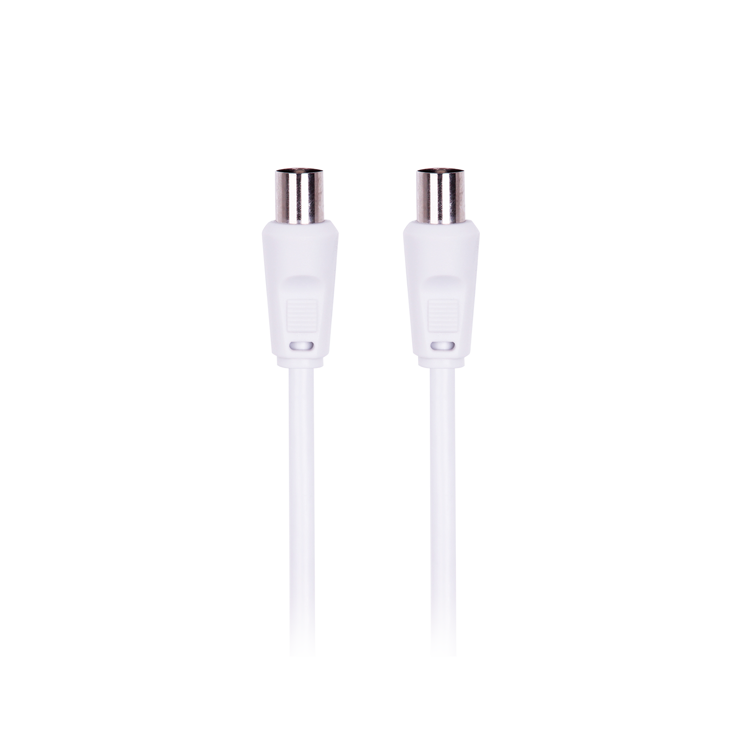 TV Antenna Cable Dual Shield Male To Male 1.5M White
