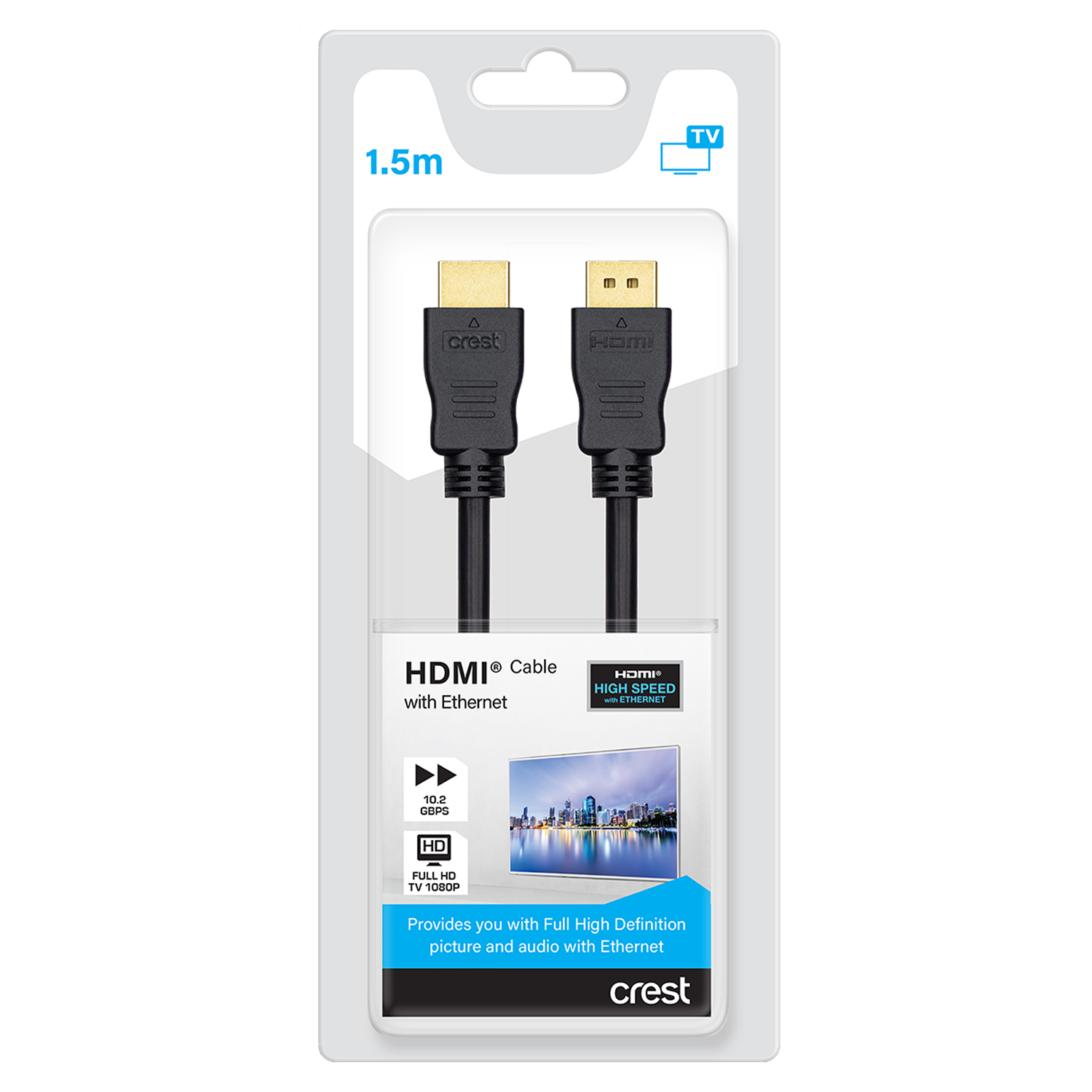 HDMI Cable With Ethernet 10.2Gbps 1.5M