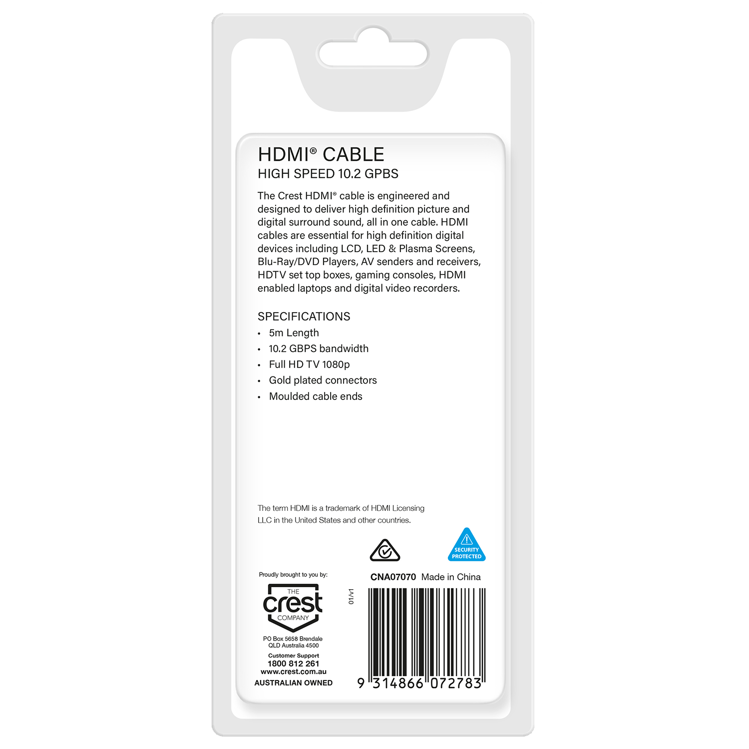 HDMI Cable With Ethernet 10.2Gbps 5M