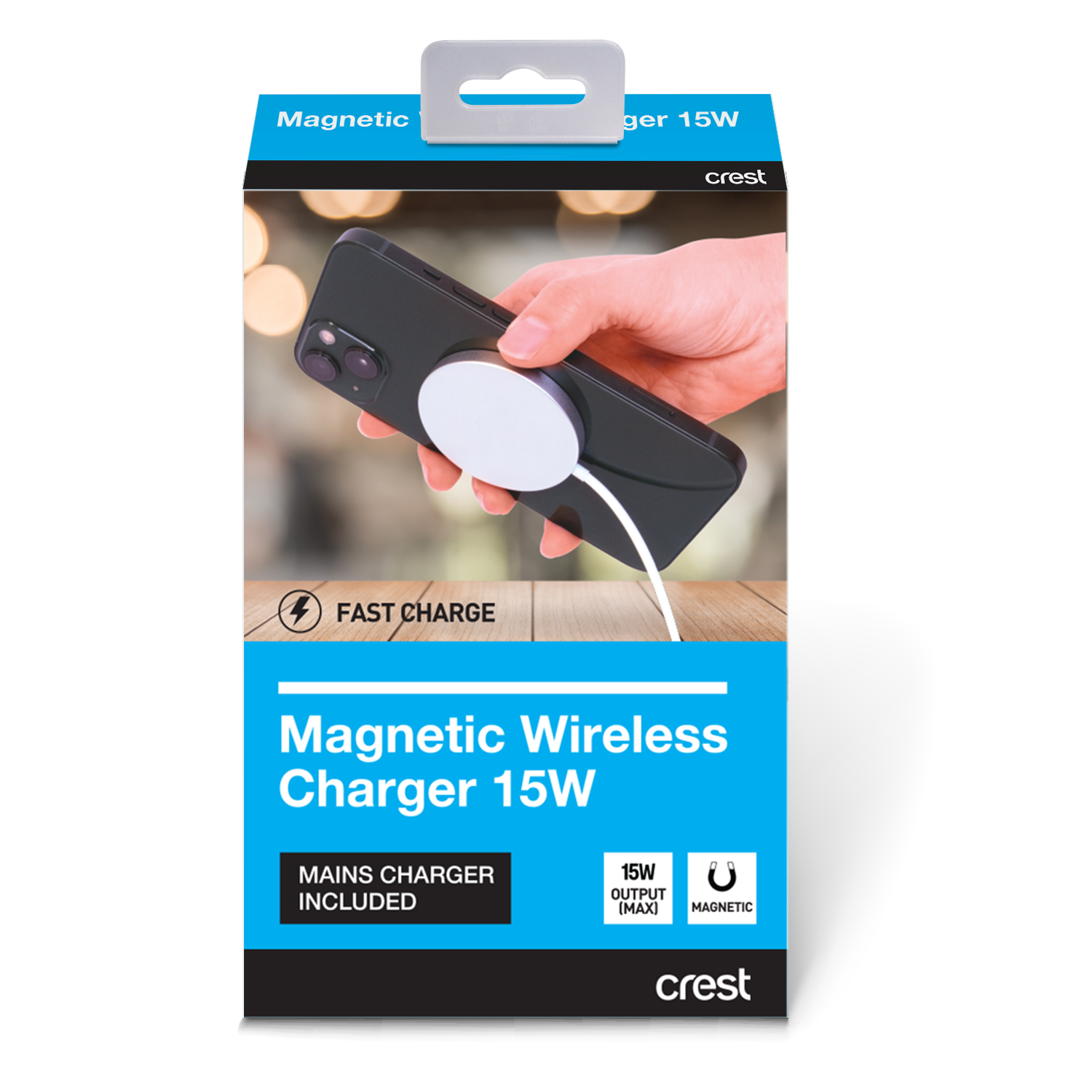 Wireless Magnetic 15W Phone Charger - White