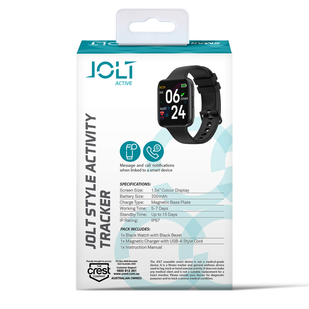 Jolt Style Activity Tracker Black