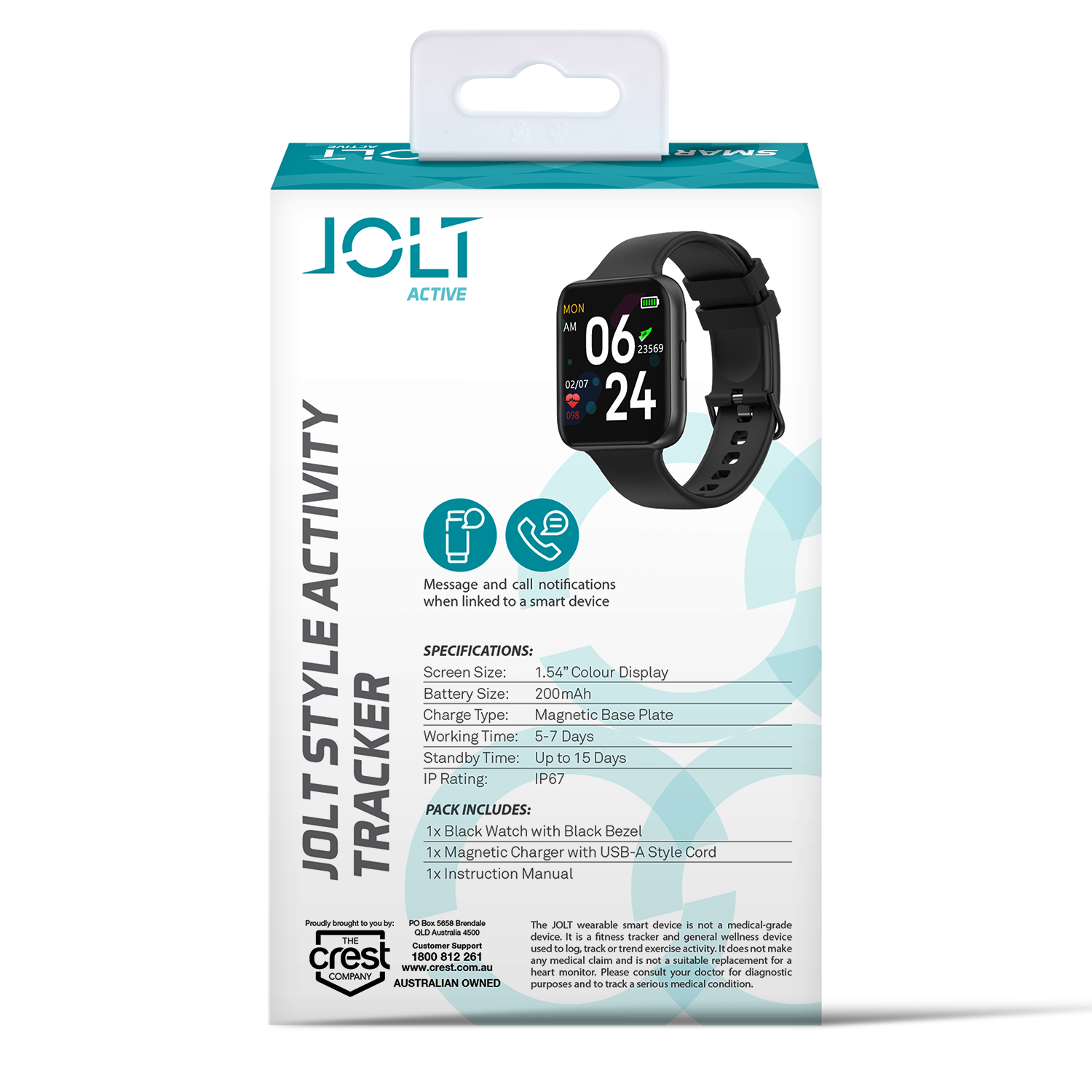 Jolt Style Activity Tracker - Black