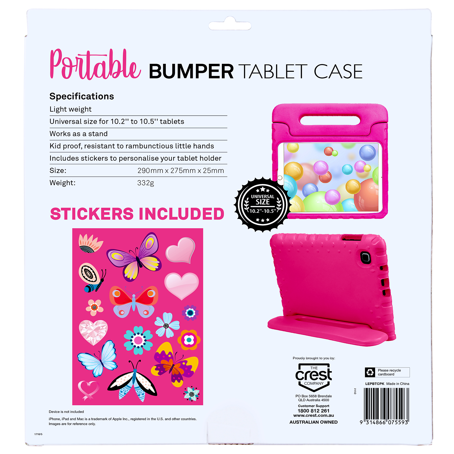 TechXtras Portable Bumper Tablet Case - 10.2" - 10.5"