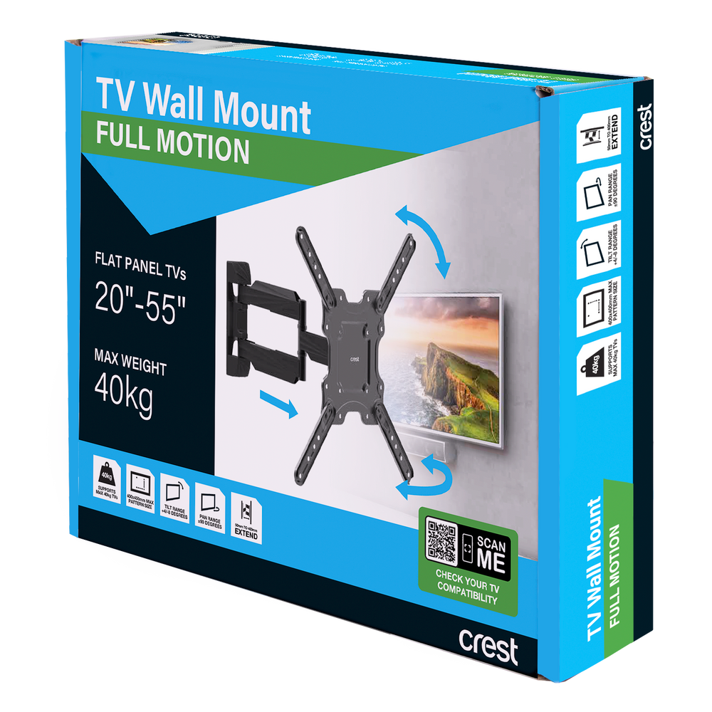 Full Motion TV Wall Mount 20" to 55"